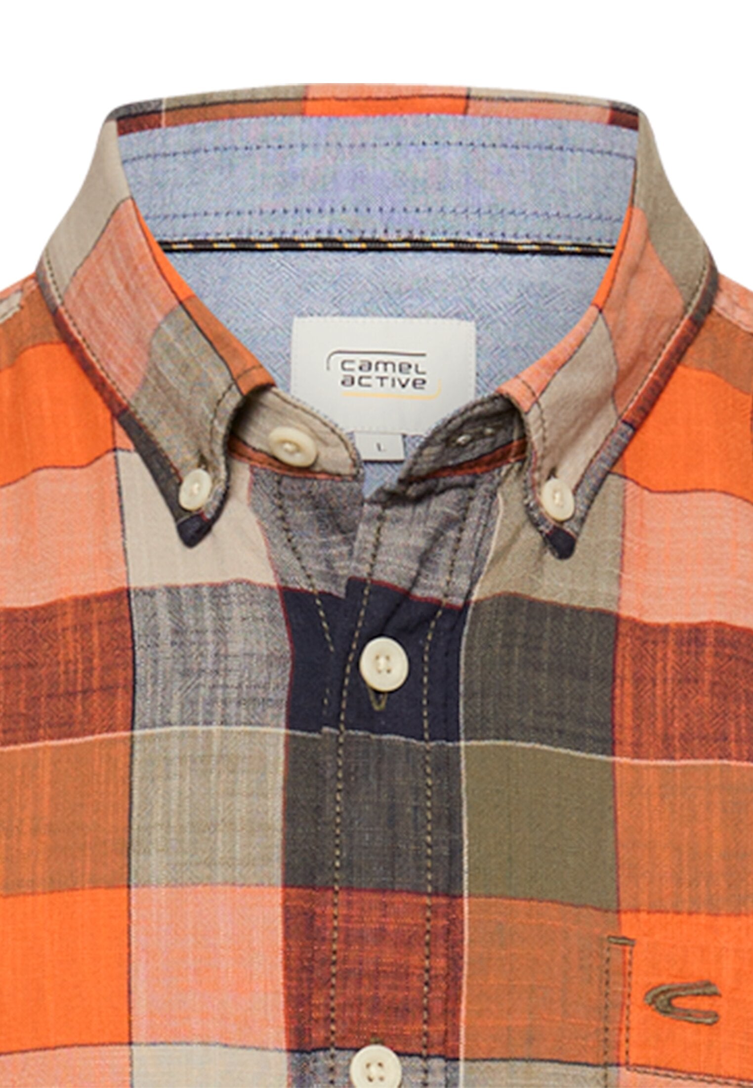 Camel active Herren Hemden kurz  Burned Orang