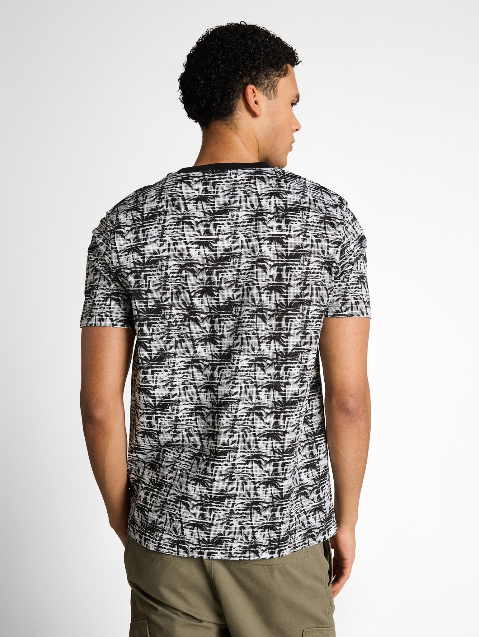Tom Tailor denim Herren T-Shirts kurz Black White Str