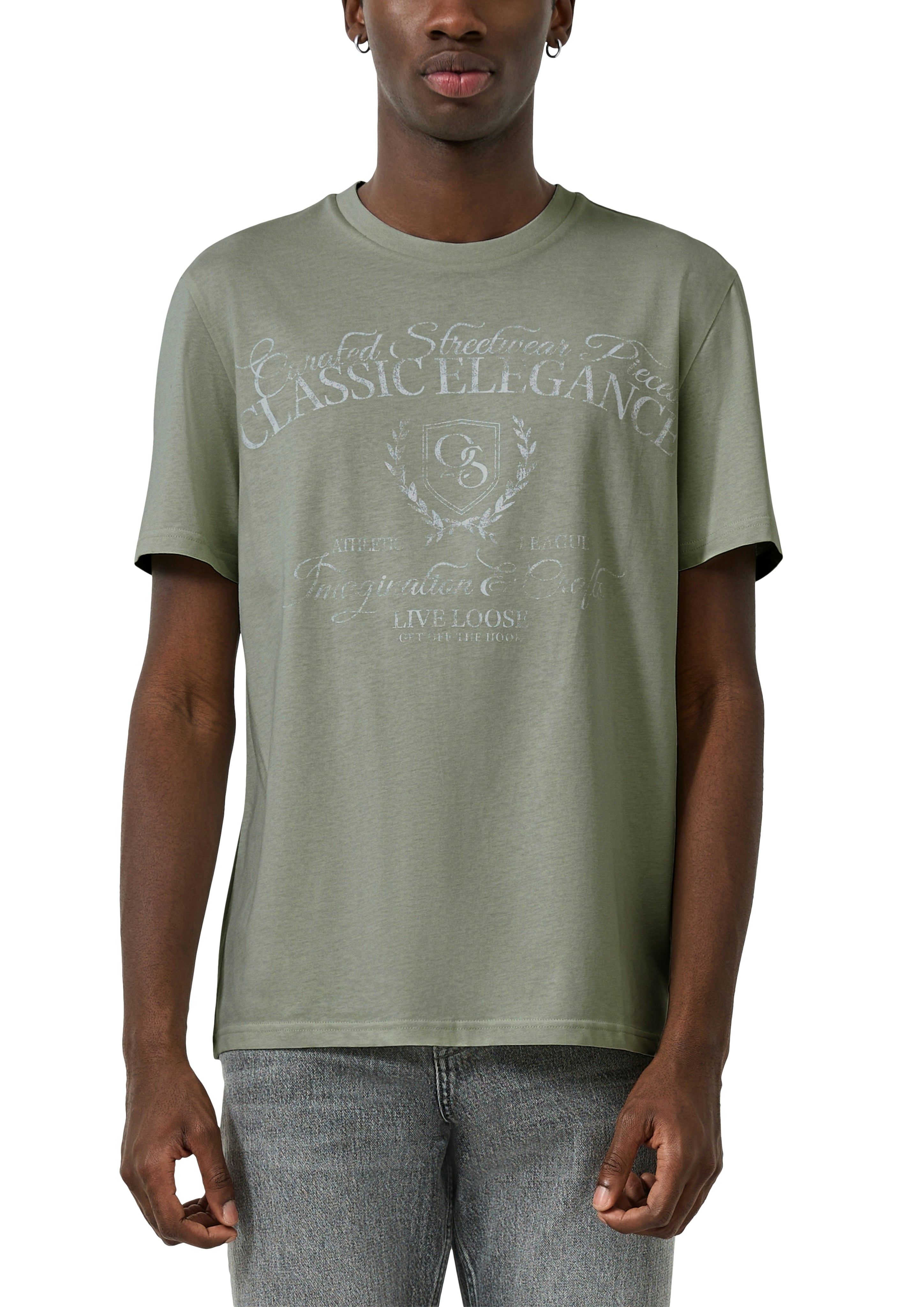 QS by S.Oliver Herren T-Shirts kurz Blue Green