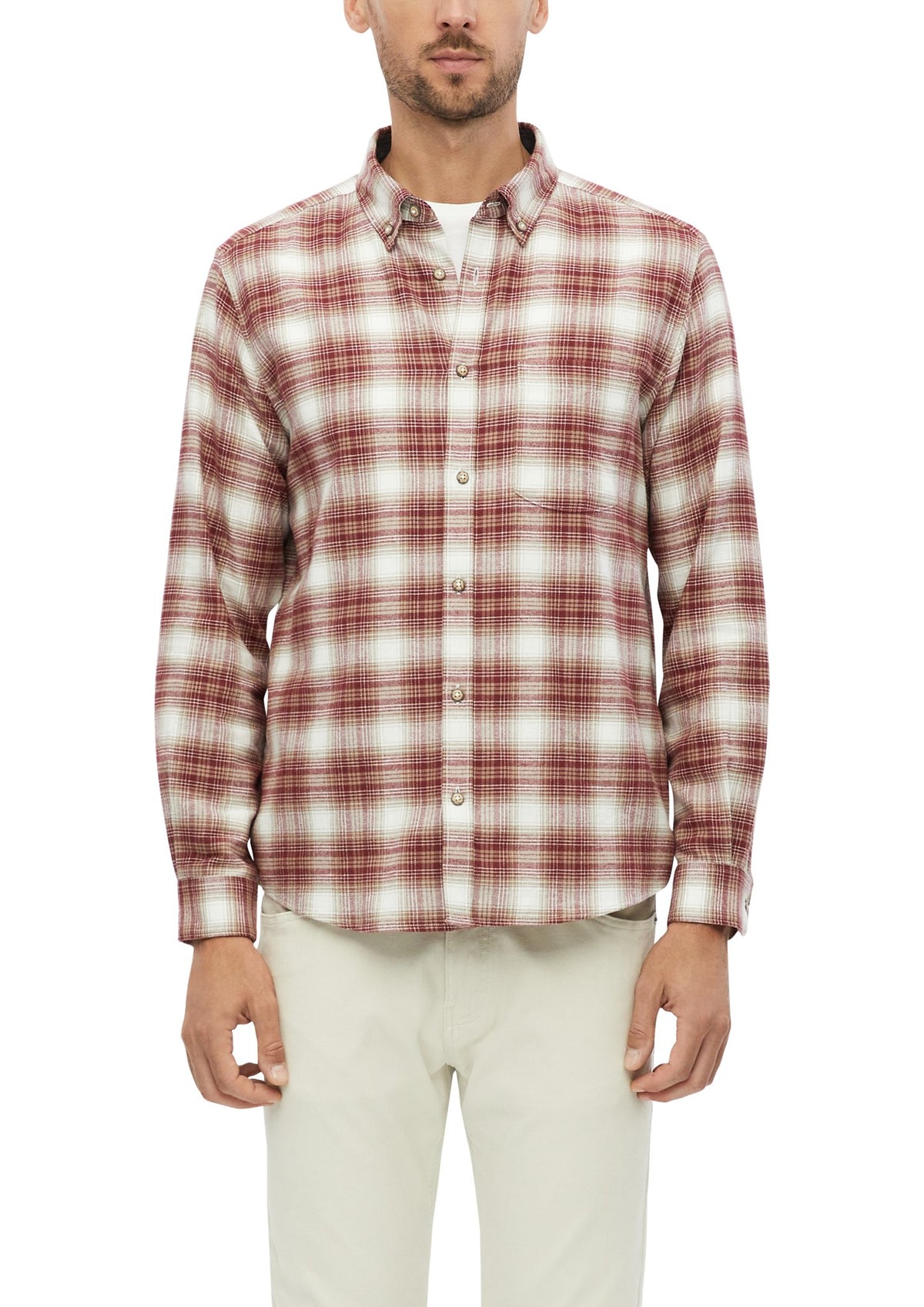 S. Oliver red Herren Hemden lang N Red