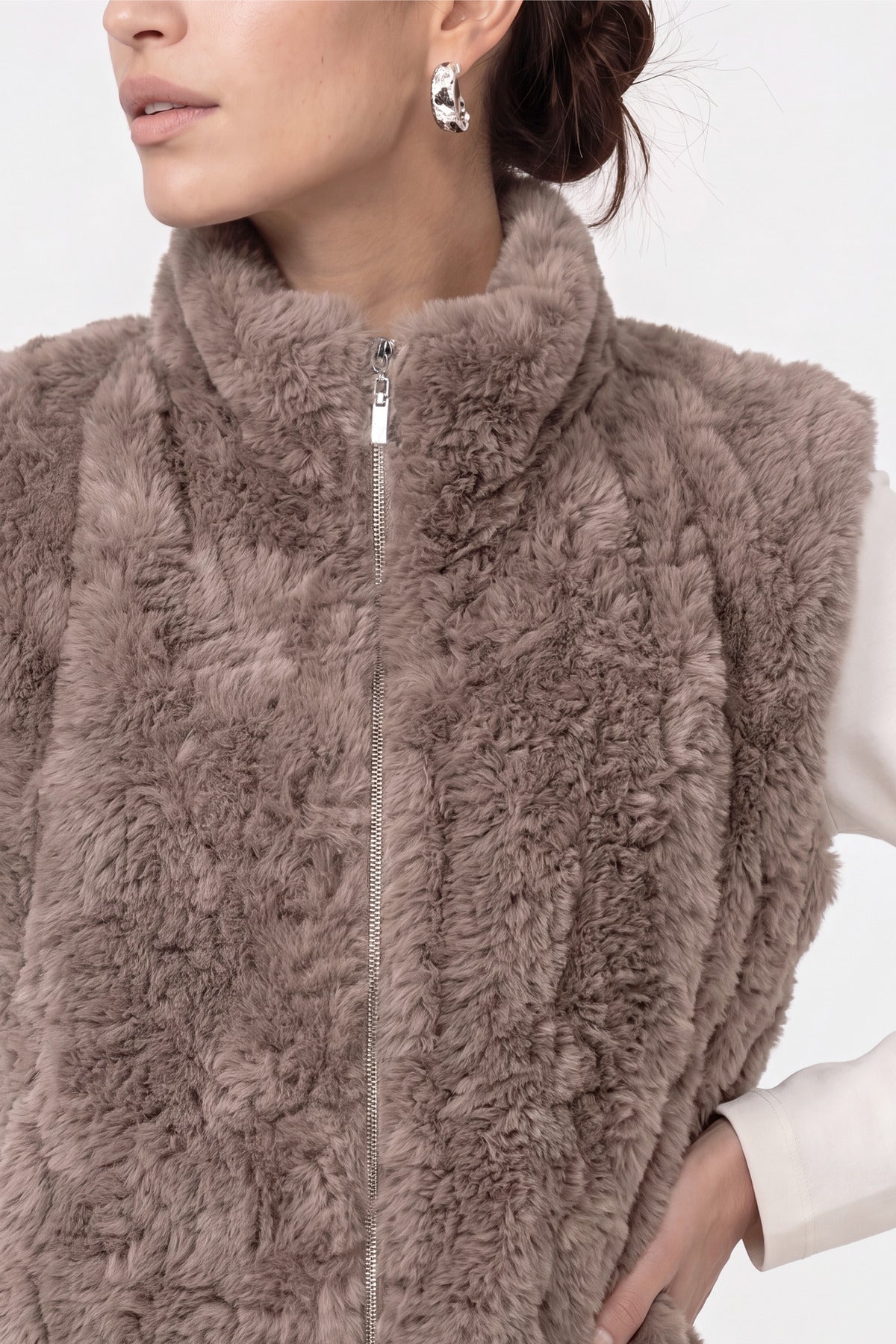 Monari Damen Outdoorwesten Taupe