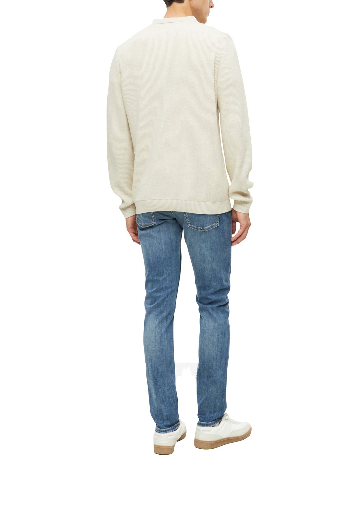 S. Oliver red Herren Pullover W White