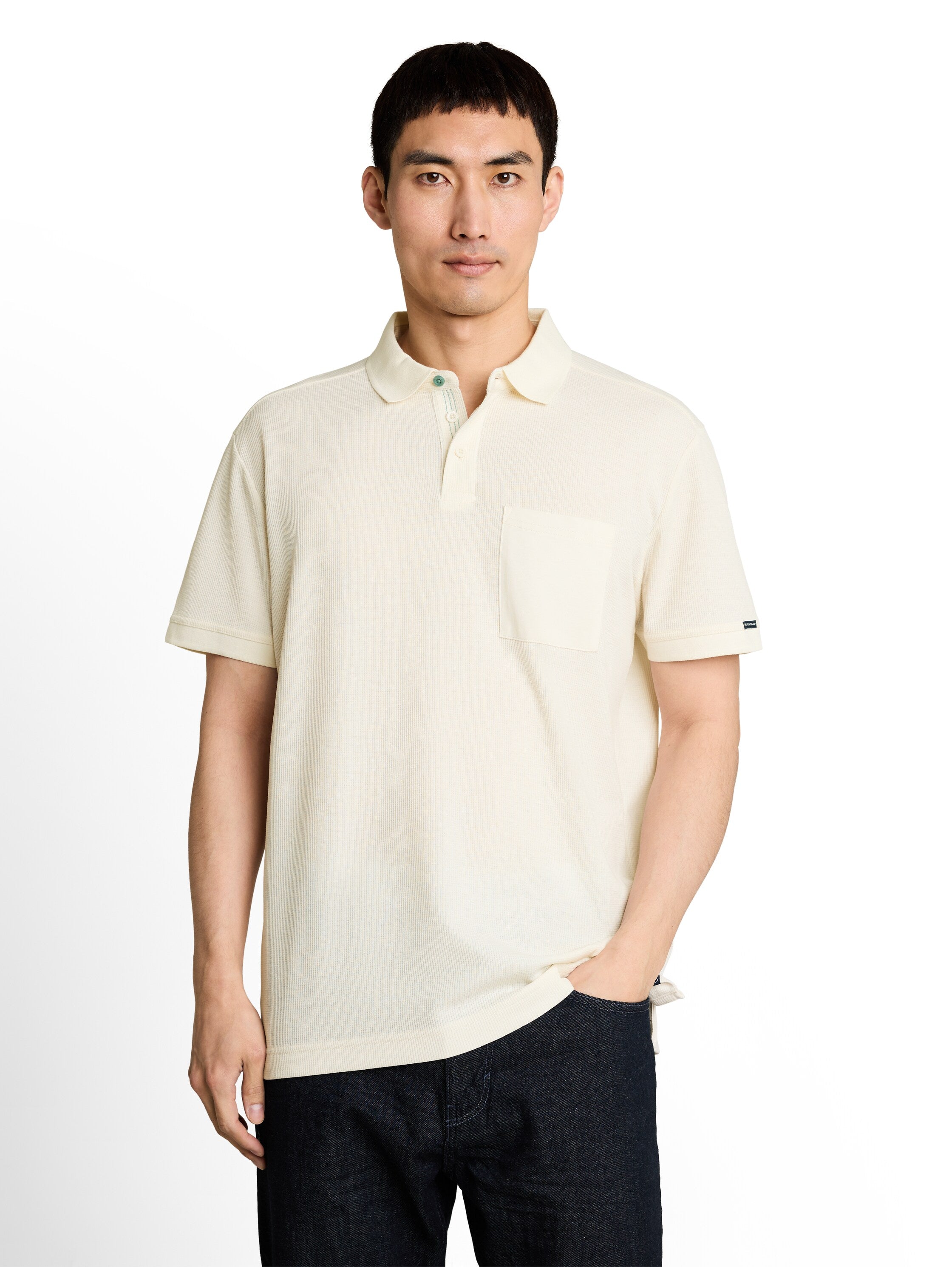 Tom Tailor Herren Polo-Shirts Gardenia White
