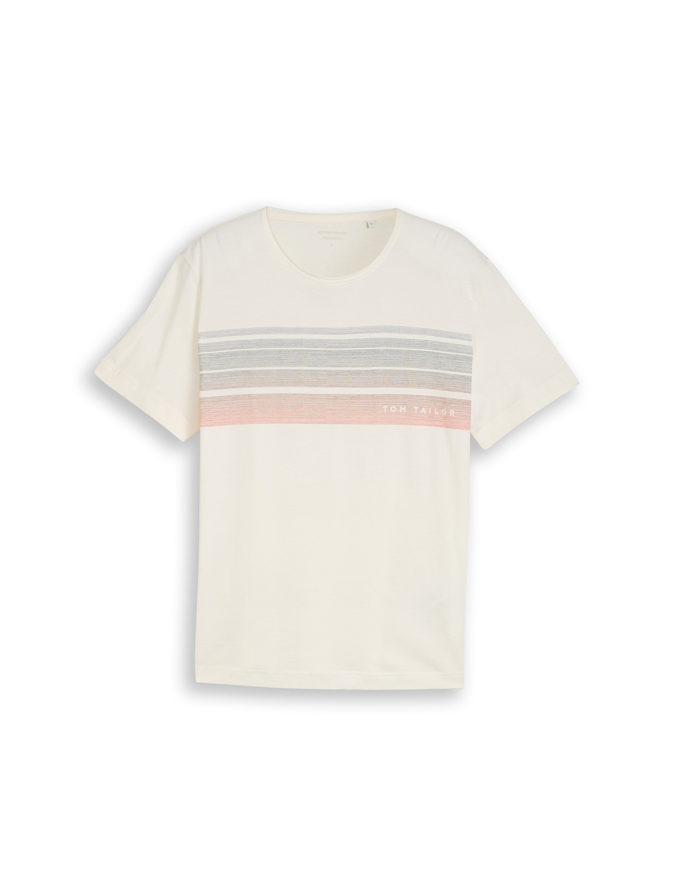 Tom Tailor Herren T-Shirts kurz Gardenia White
