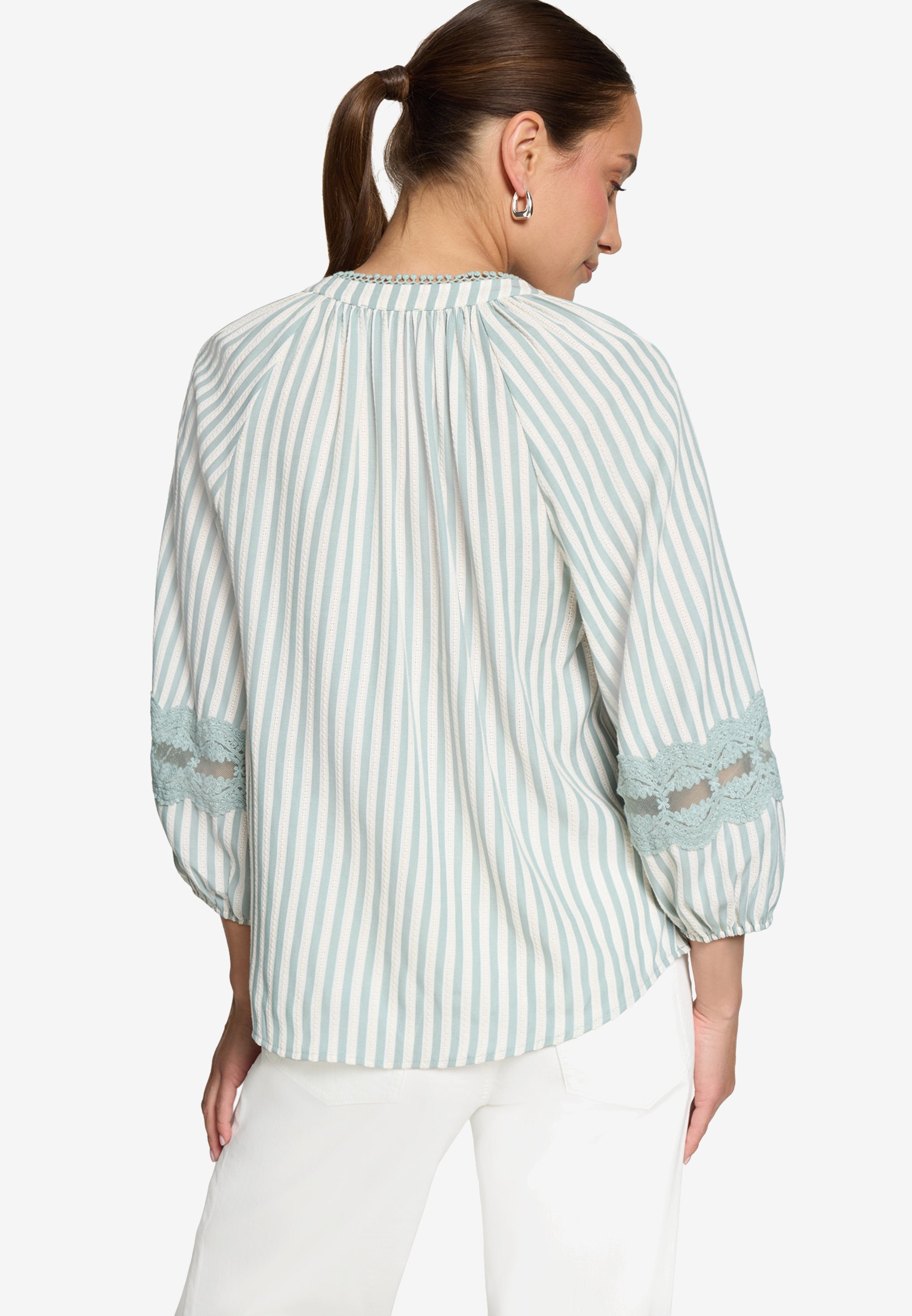 Zero Damen Blusen Cream/Blue