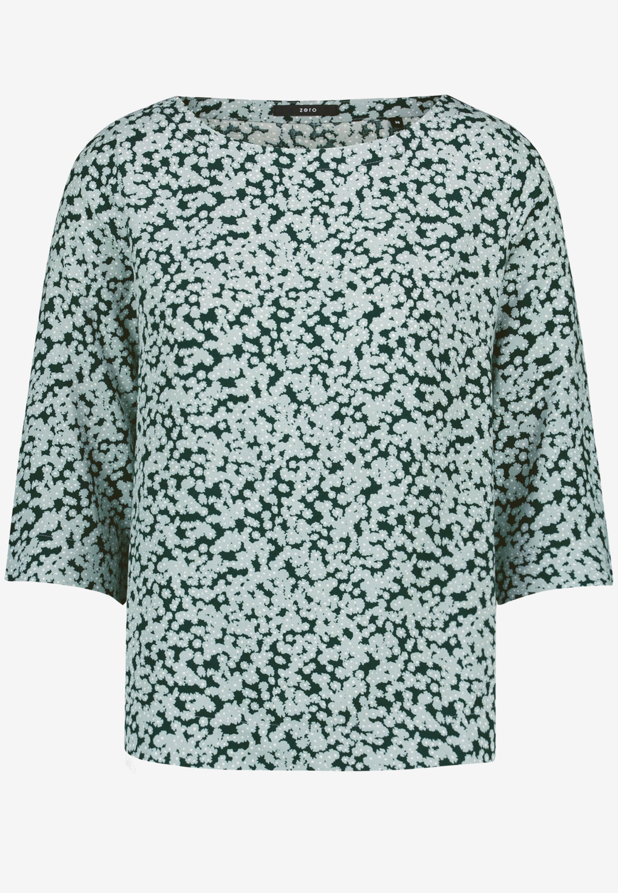 Zero Damen Blusen Dark Green/Blue