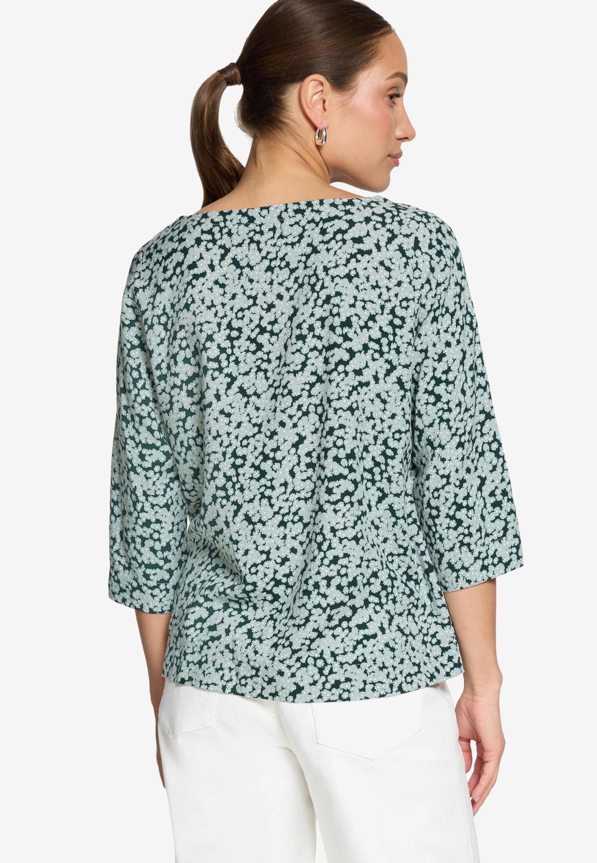 Zero Damen Blusen Dark Green/Blue