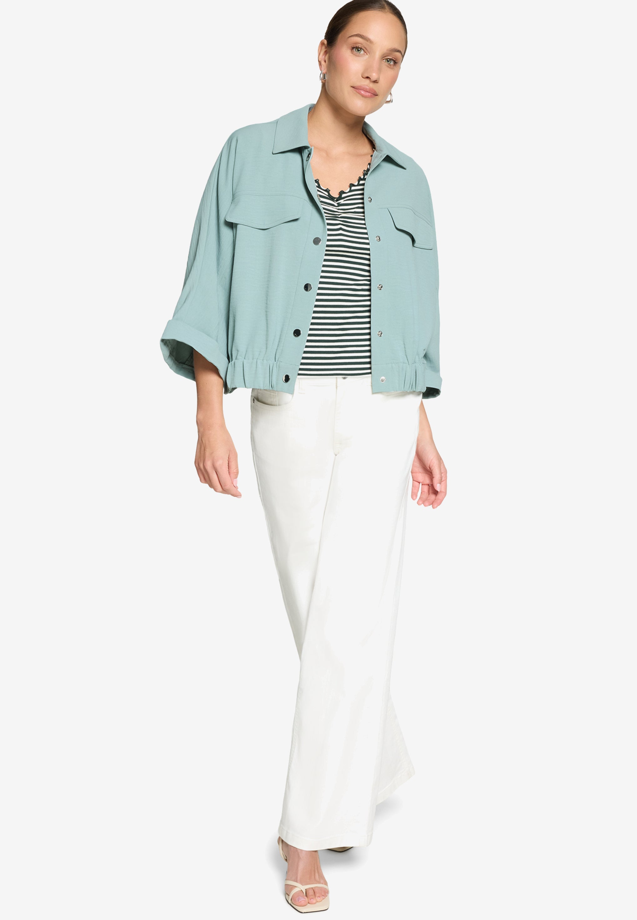 Zero Damen Blazer Silver Blue