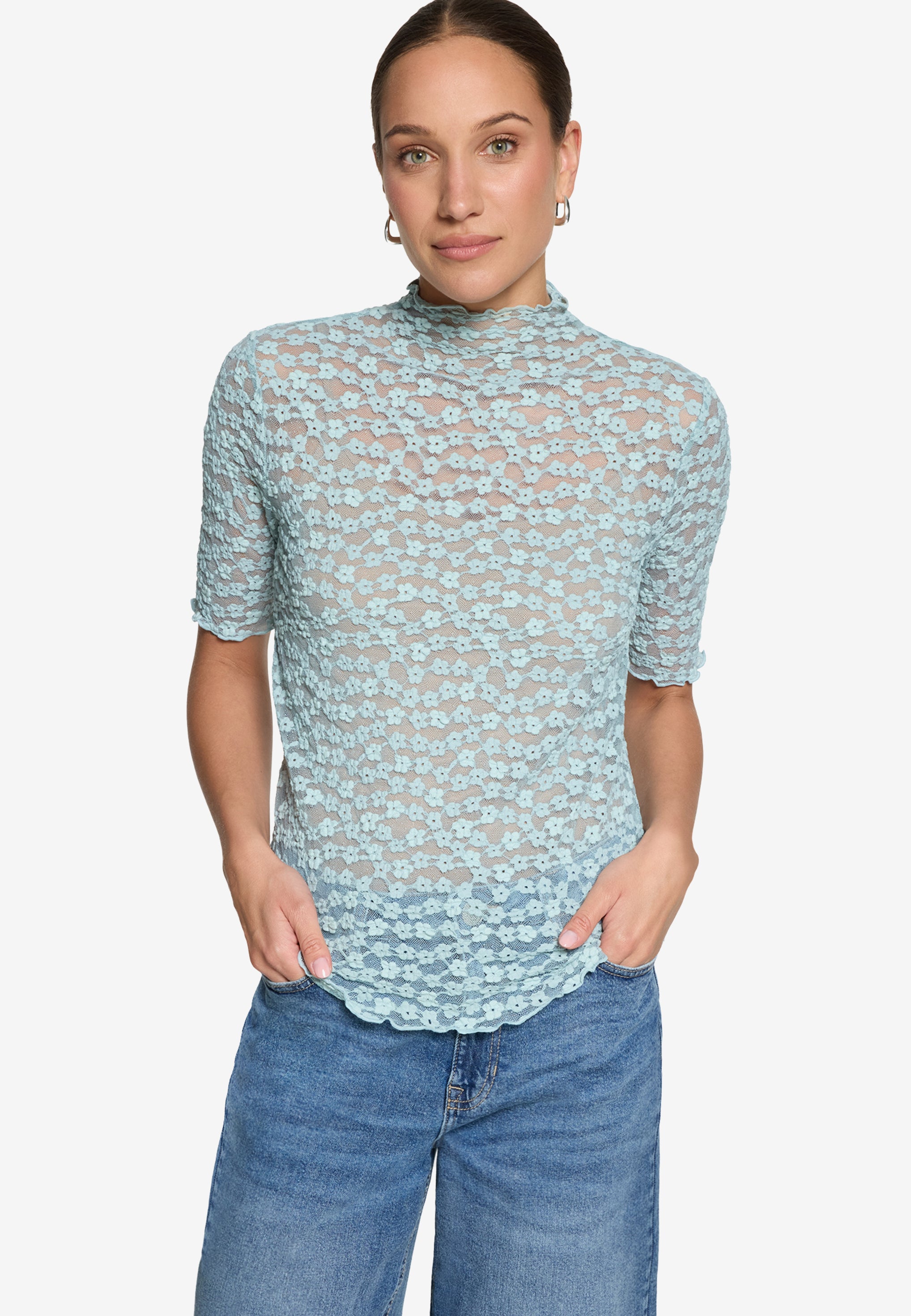 Zero Damen T-Shirts Silver Blue