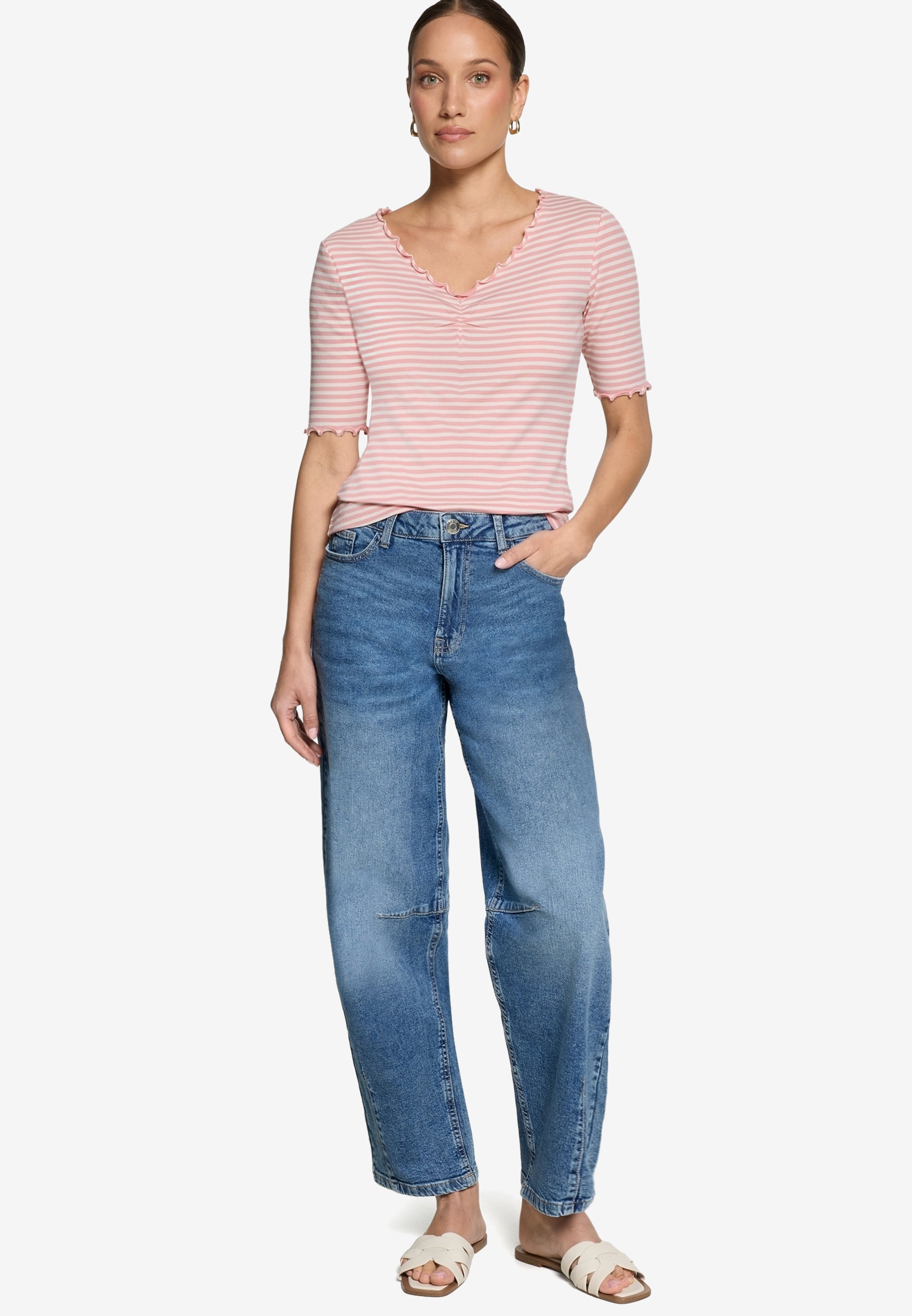 Zero Damen T-Shirts Rosé/Cream