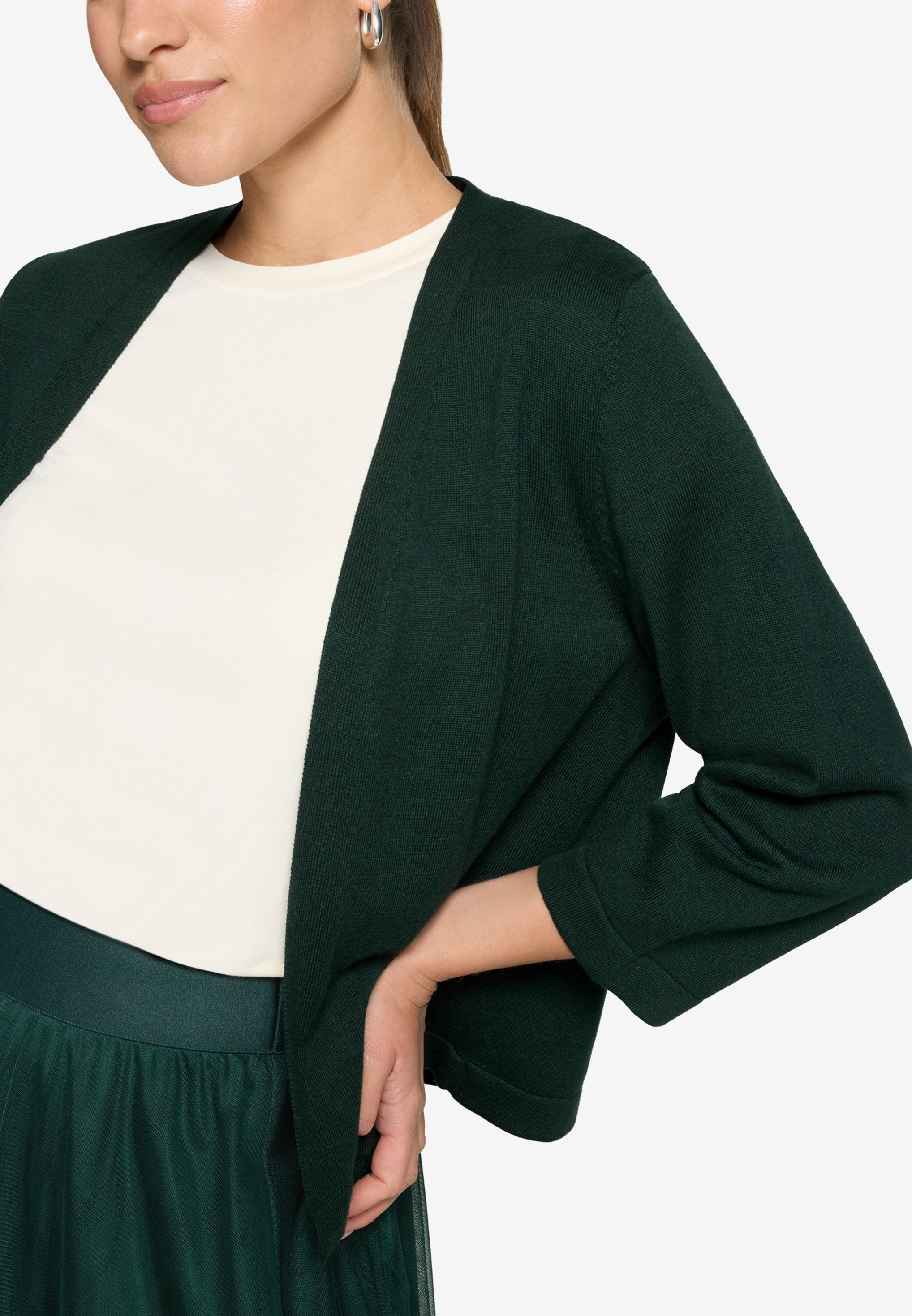 Zero Damen Strickjacken Green Forest
