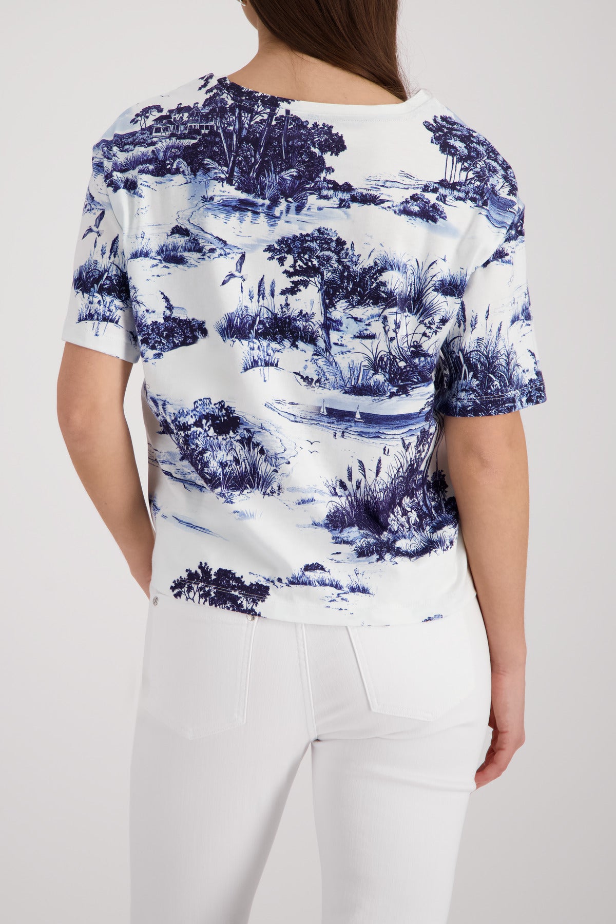 Monari Damen T-Shirts  Marine Gemu