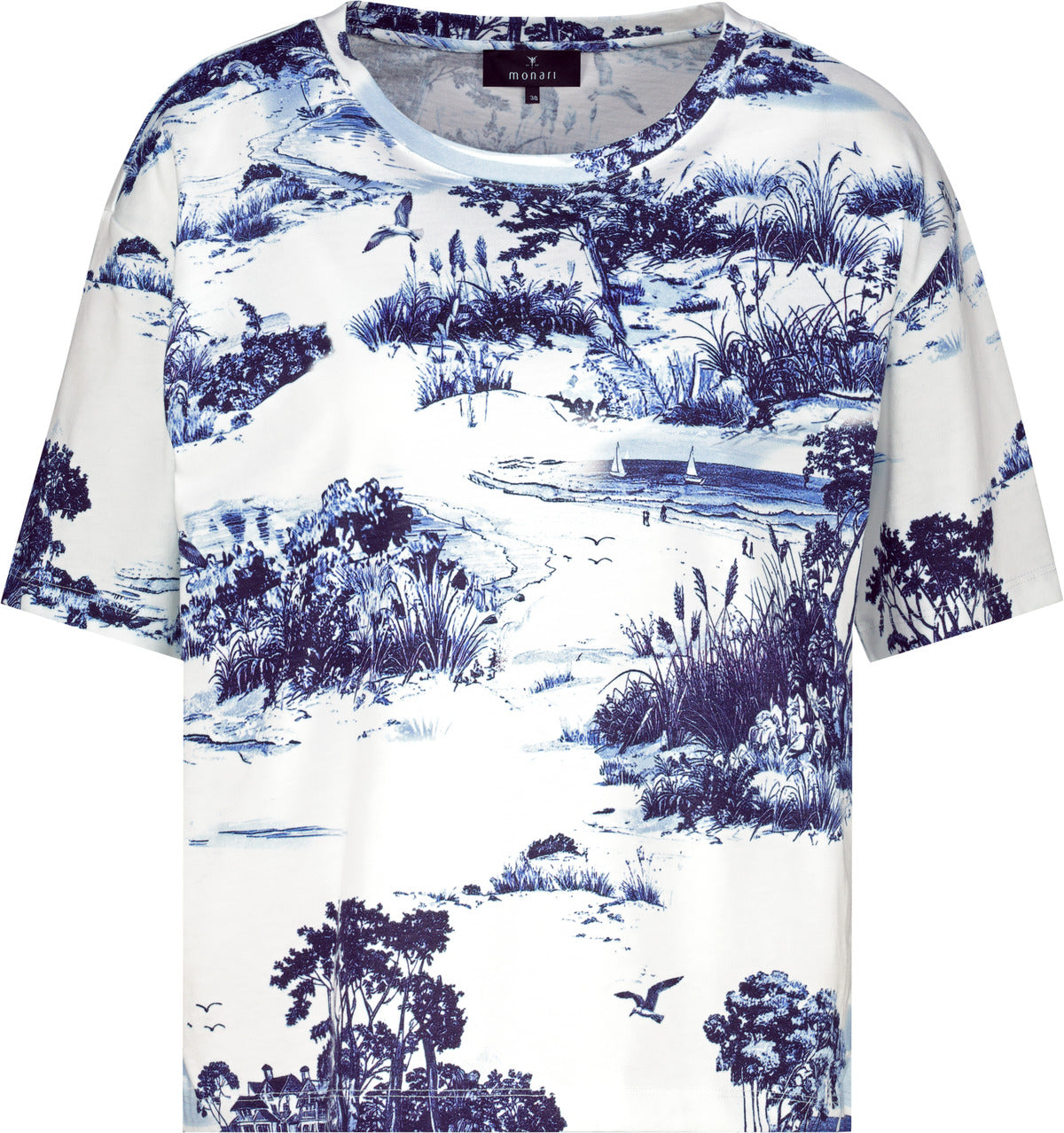 Monari Damen T-Shirts Marine Gemu