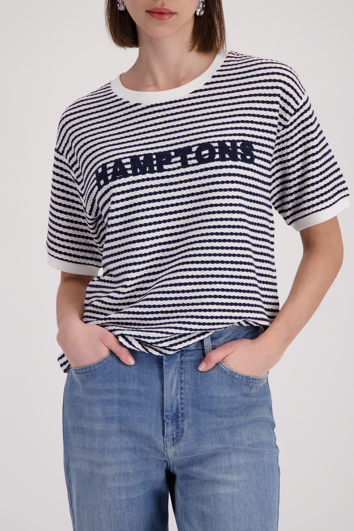 Monari Damen T-Shirts  Marine Ring