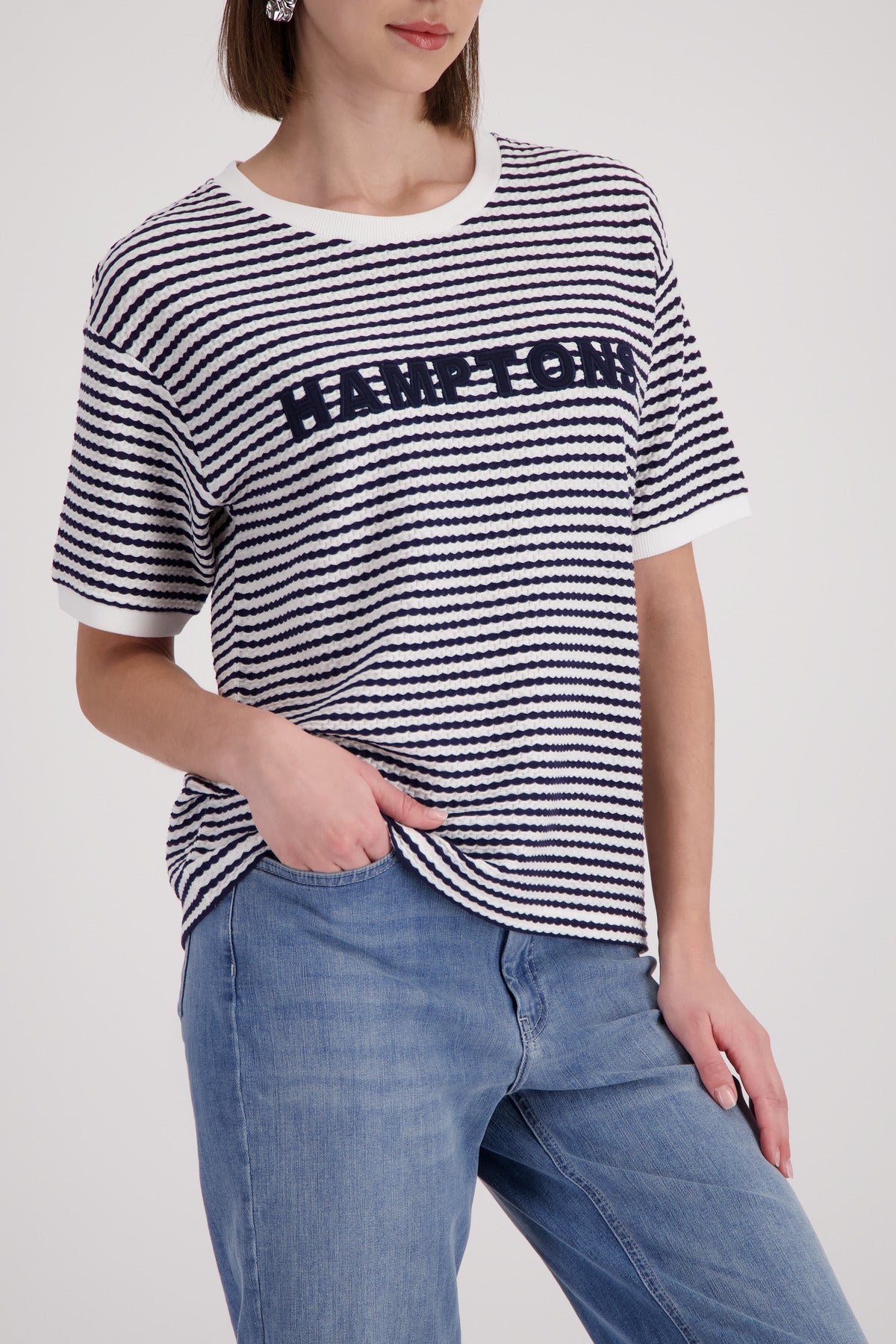 Monari Damen T-Shirts  Marine Ring