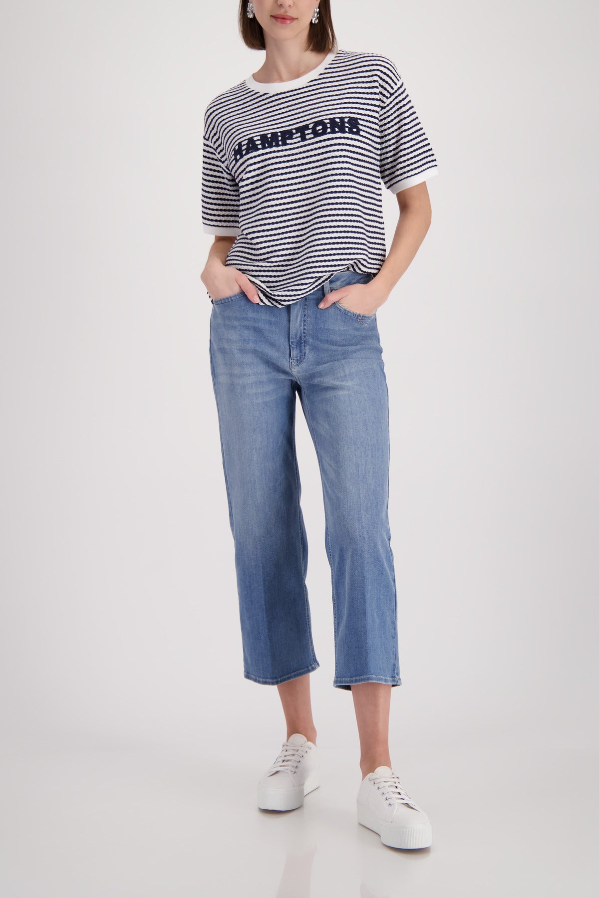 Monari Damen T-Shirts  Marine Ring