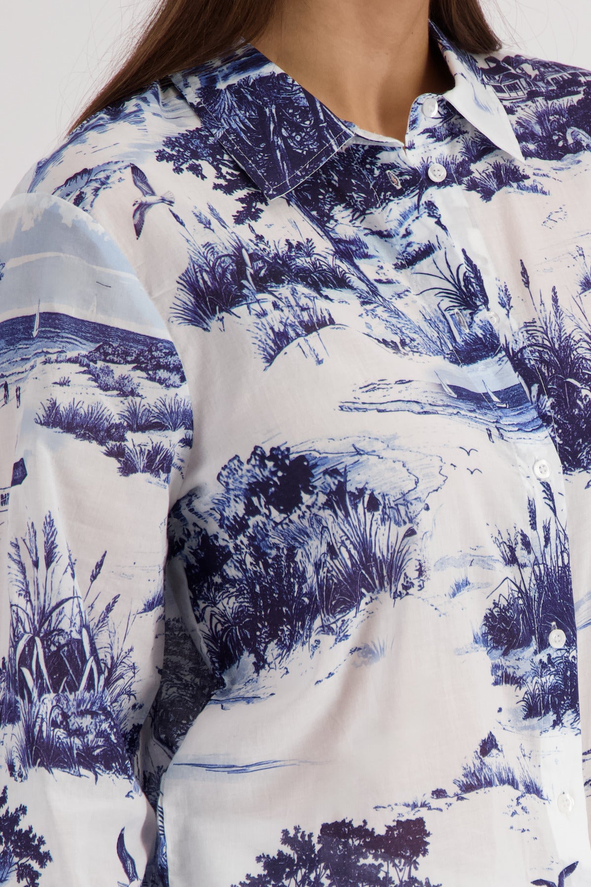 Monari Damen Blusen Marine Gemu