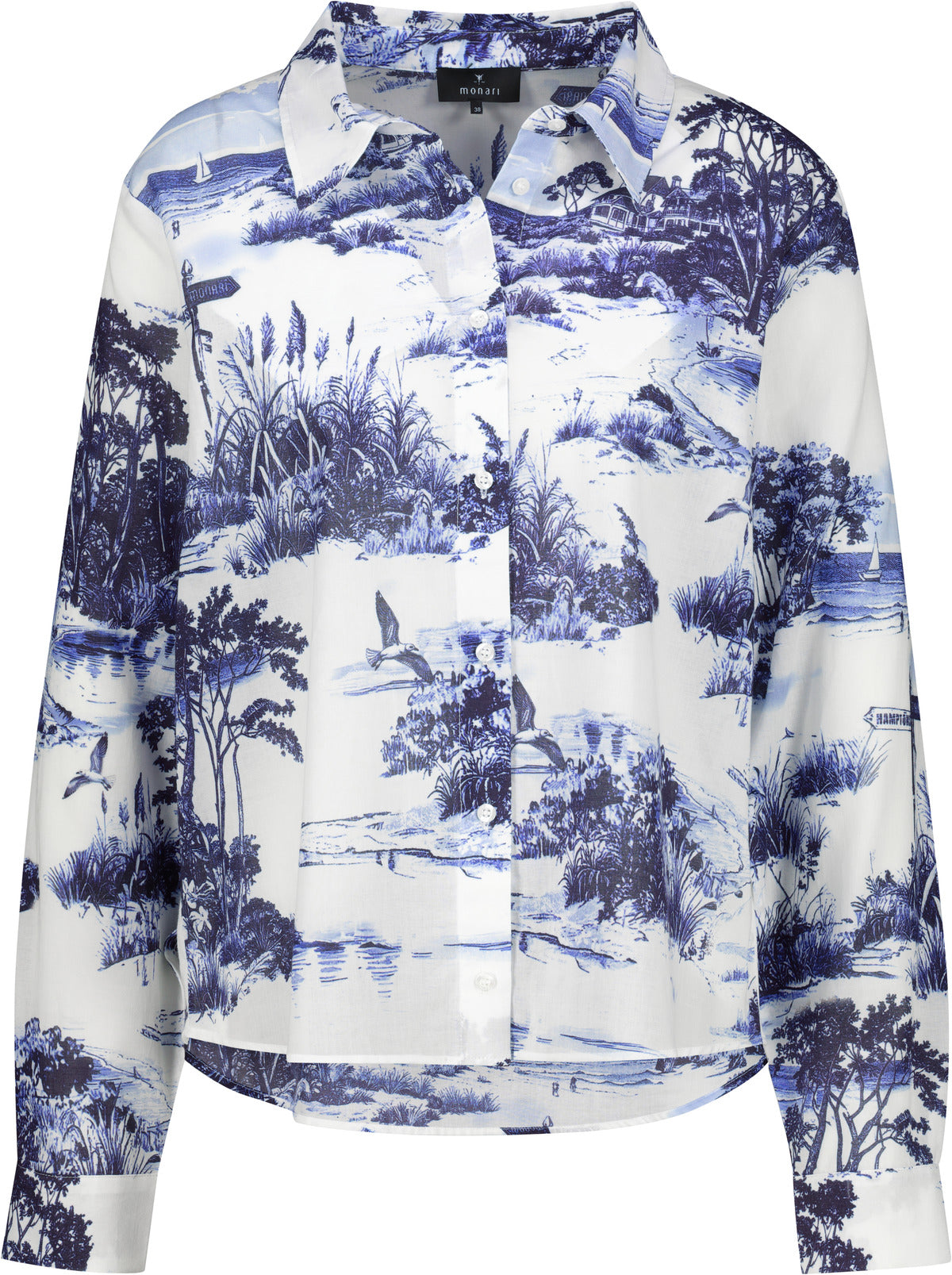 Monari Damen Blusen  Marine Gemu