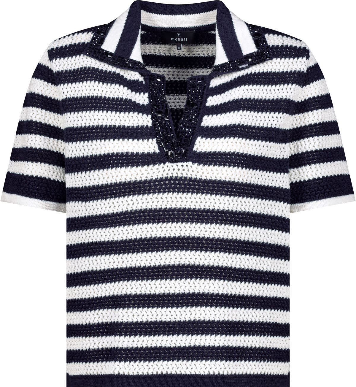 Monari Damen Pullover  Marine Ring