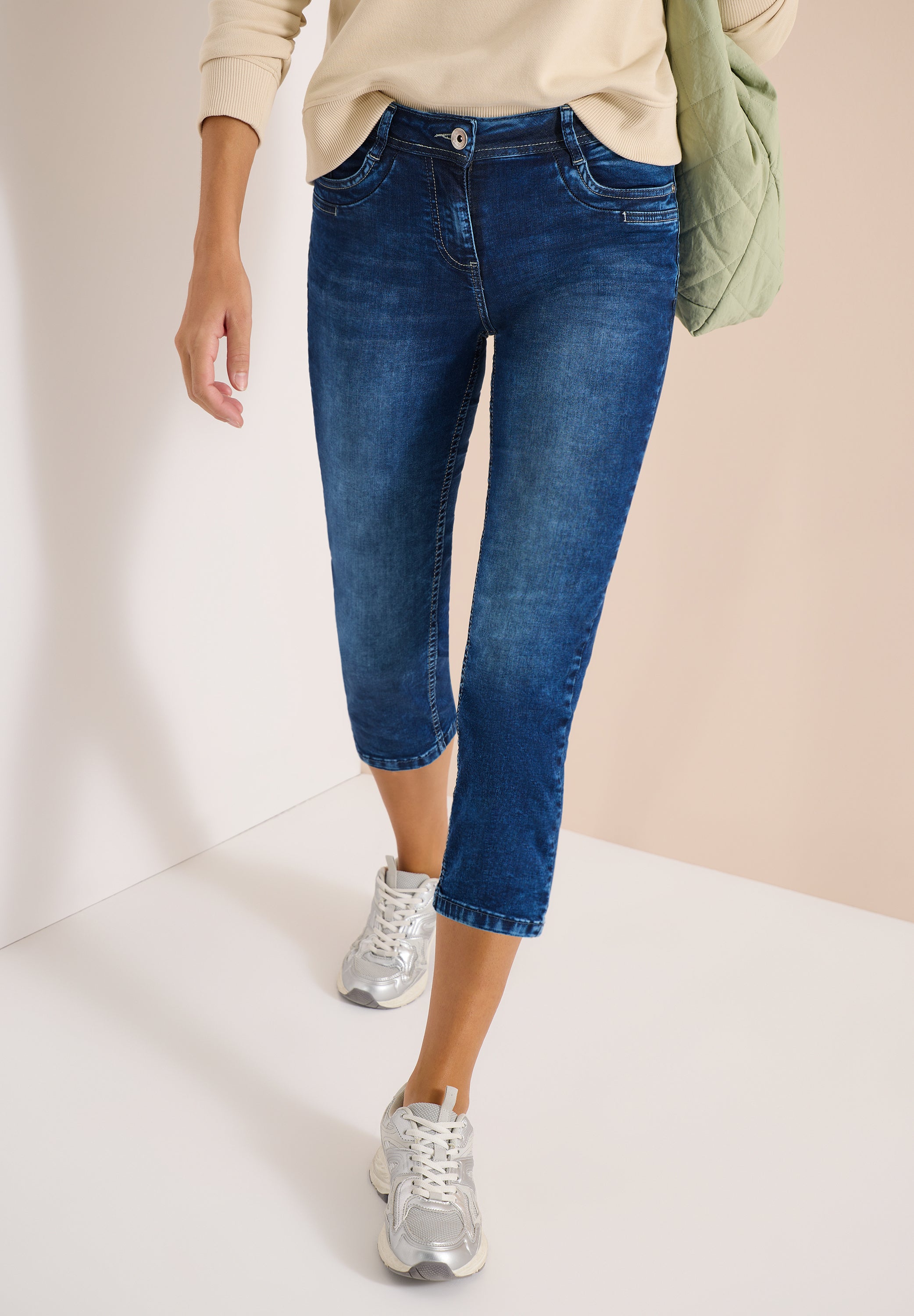 Cecil Damen Hosen  Mid Blue