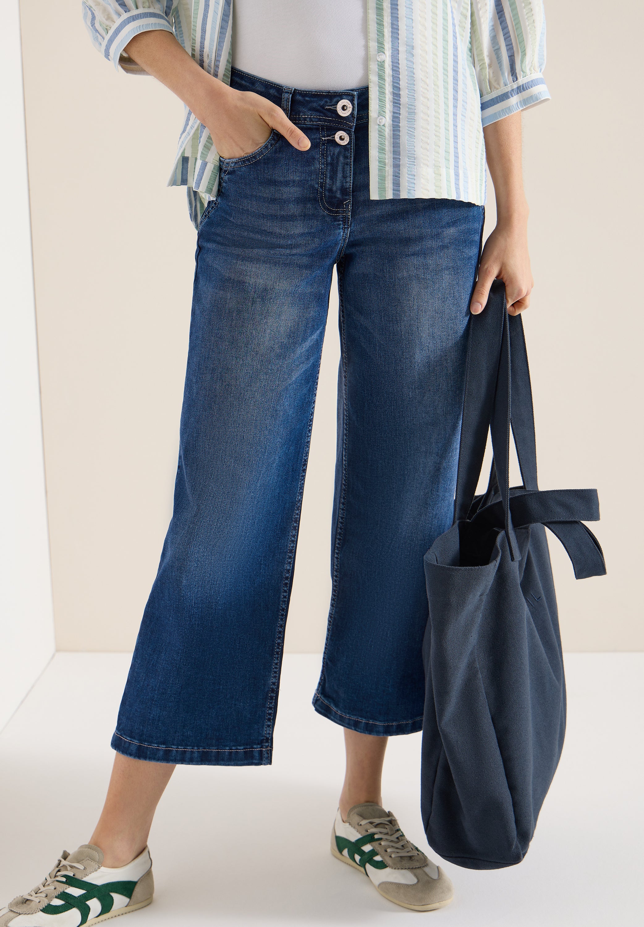 Cecil Damen Hosen  Mid Blue