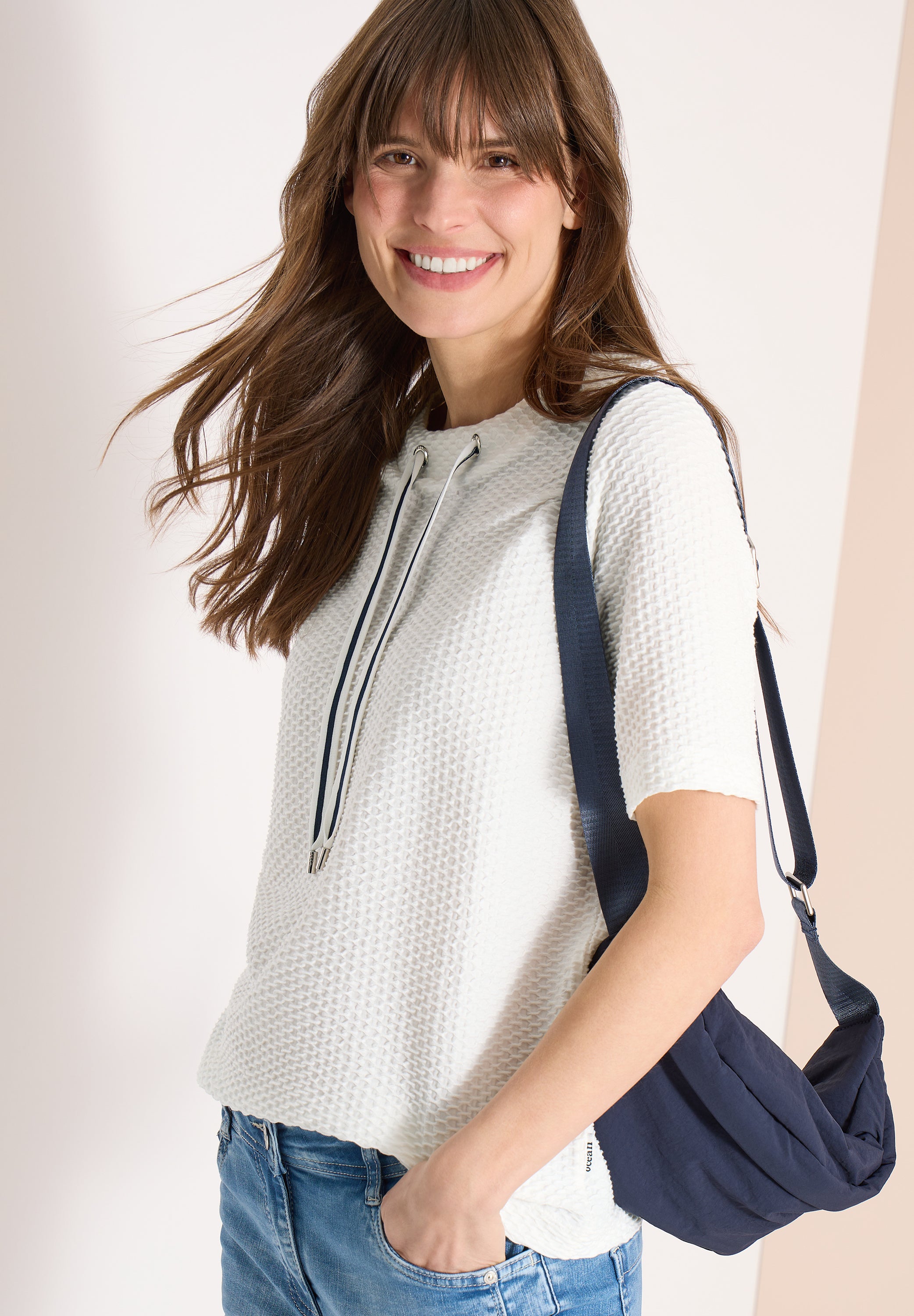 Cecil Damen T-Shirts  Vanilla W