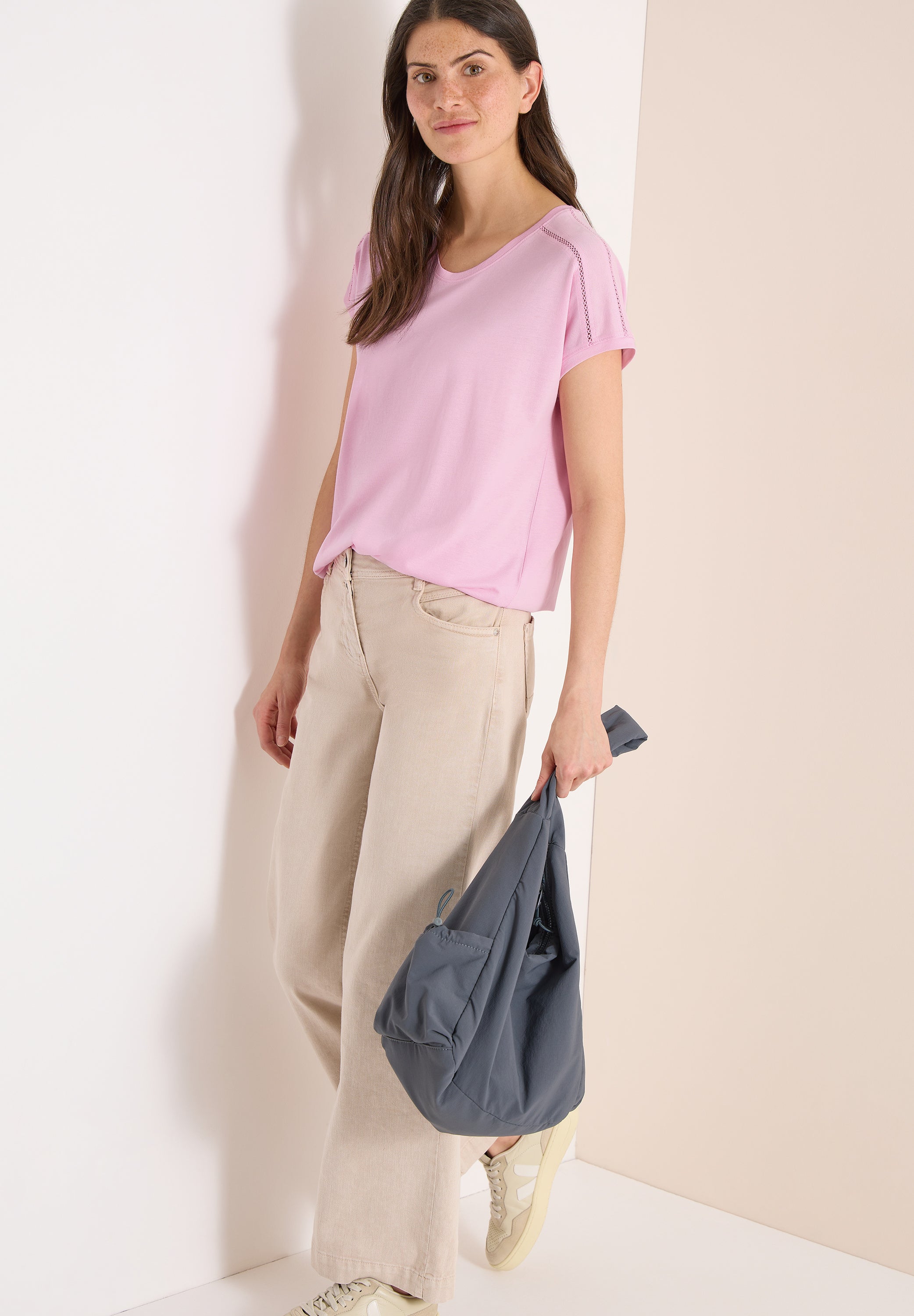 Cecil Damen T-Shirts Light Blu