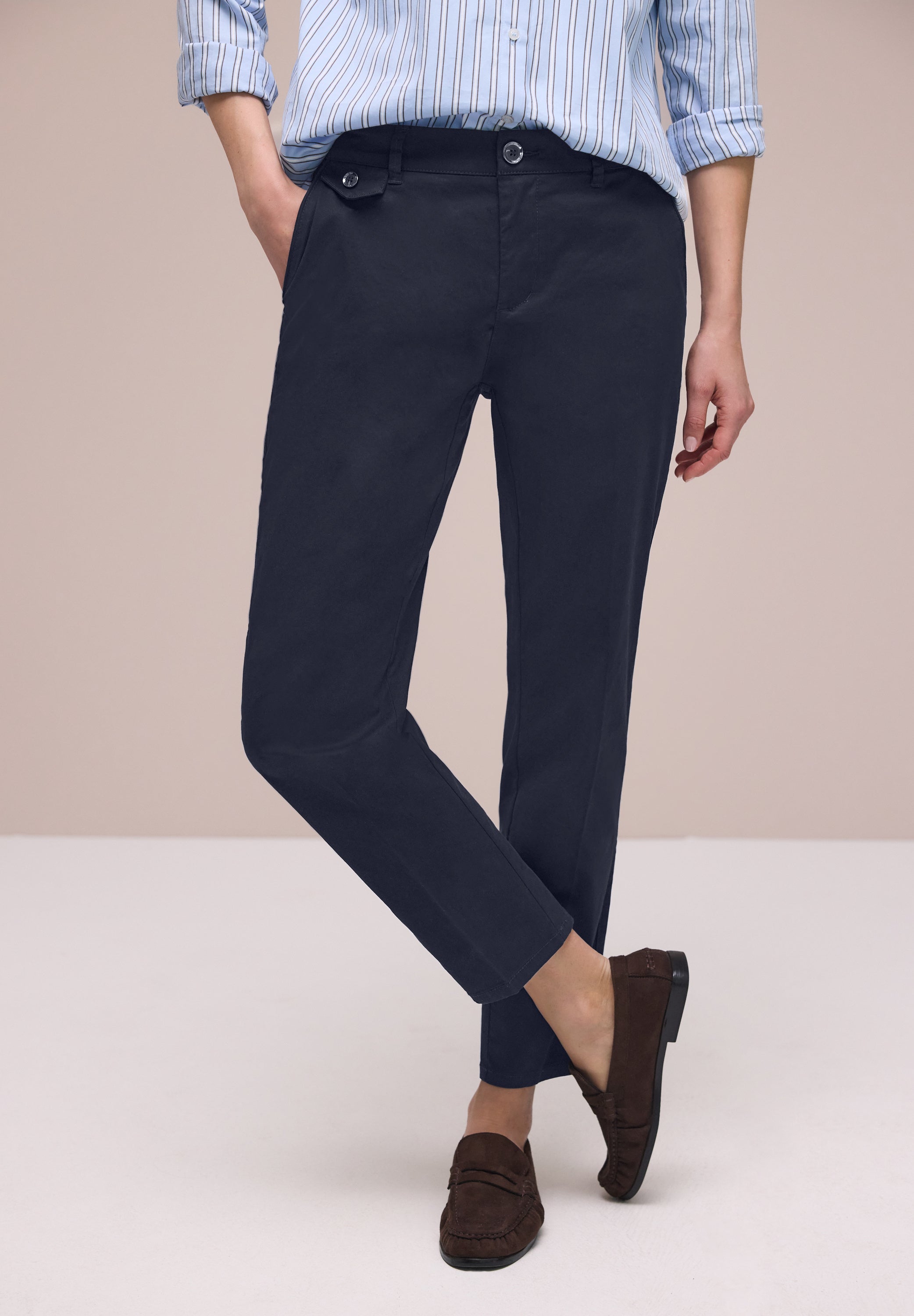 Street One Damen Hosen  Deep Blue