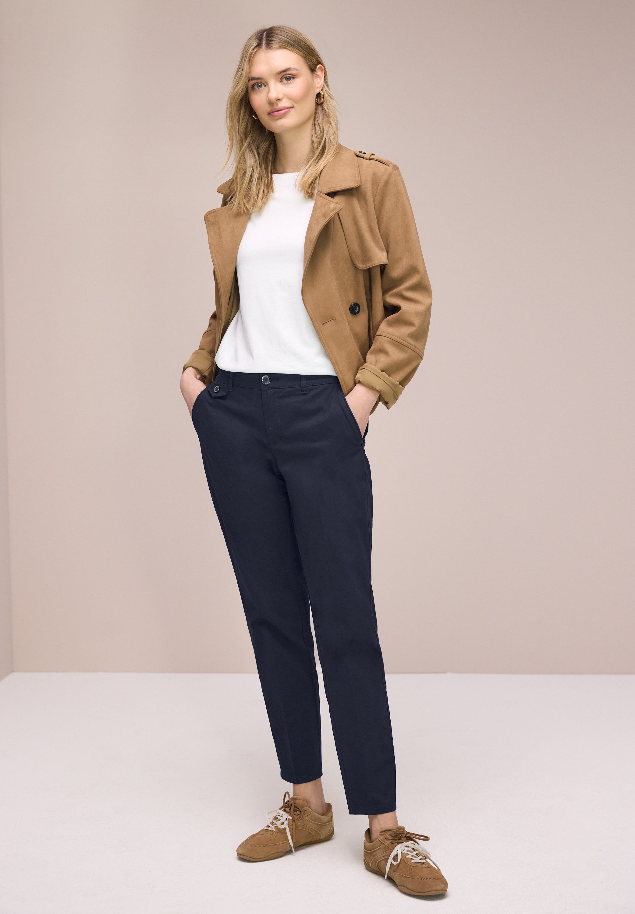 Street One Damen Hosen Deep Blue