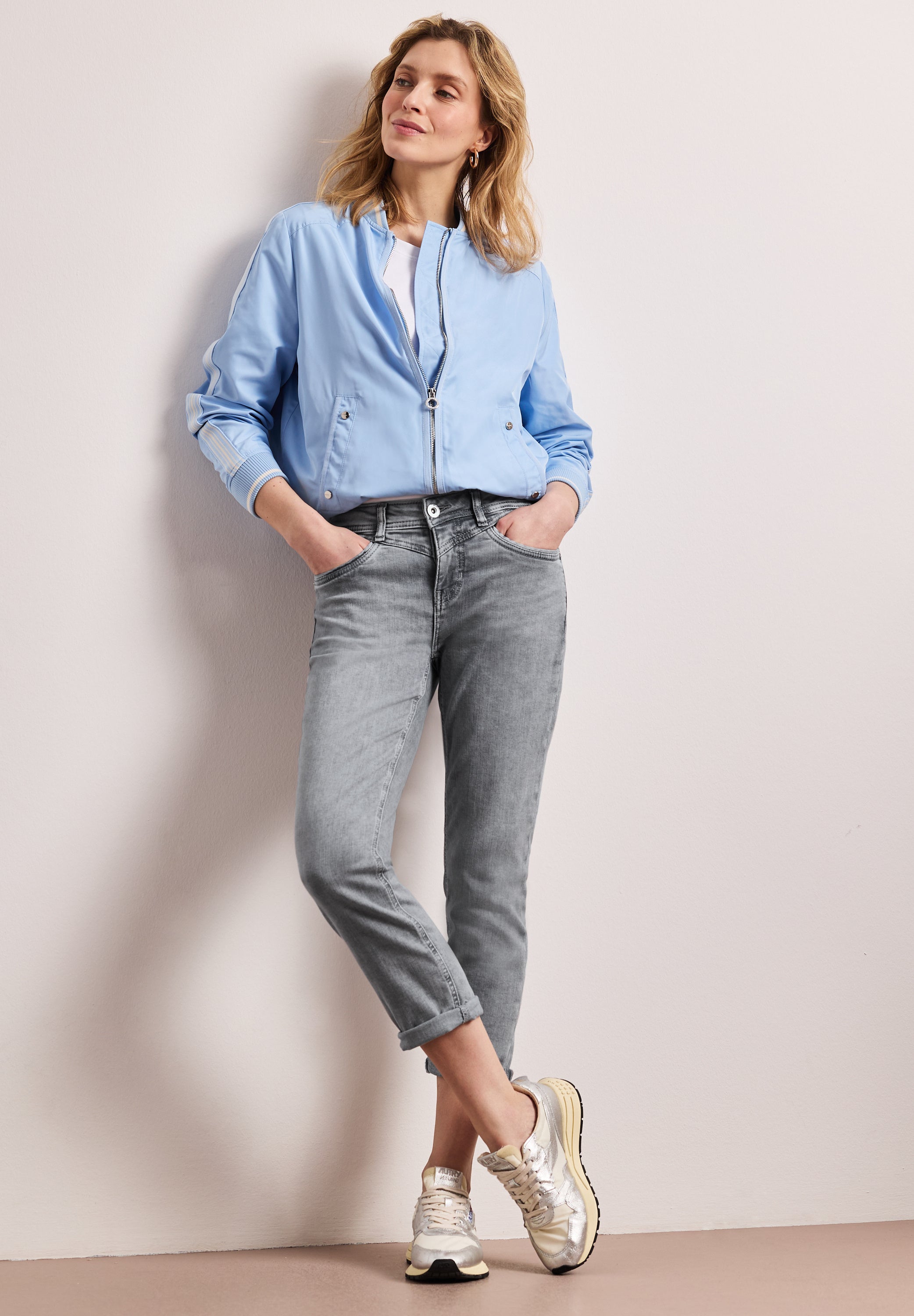 Street One Damen Hosen  Light Gre
