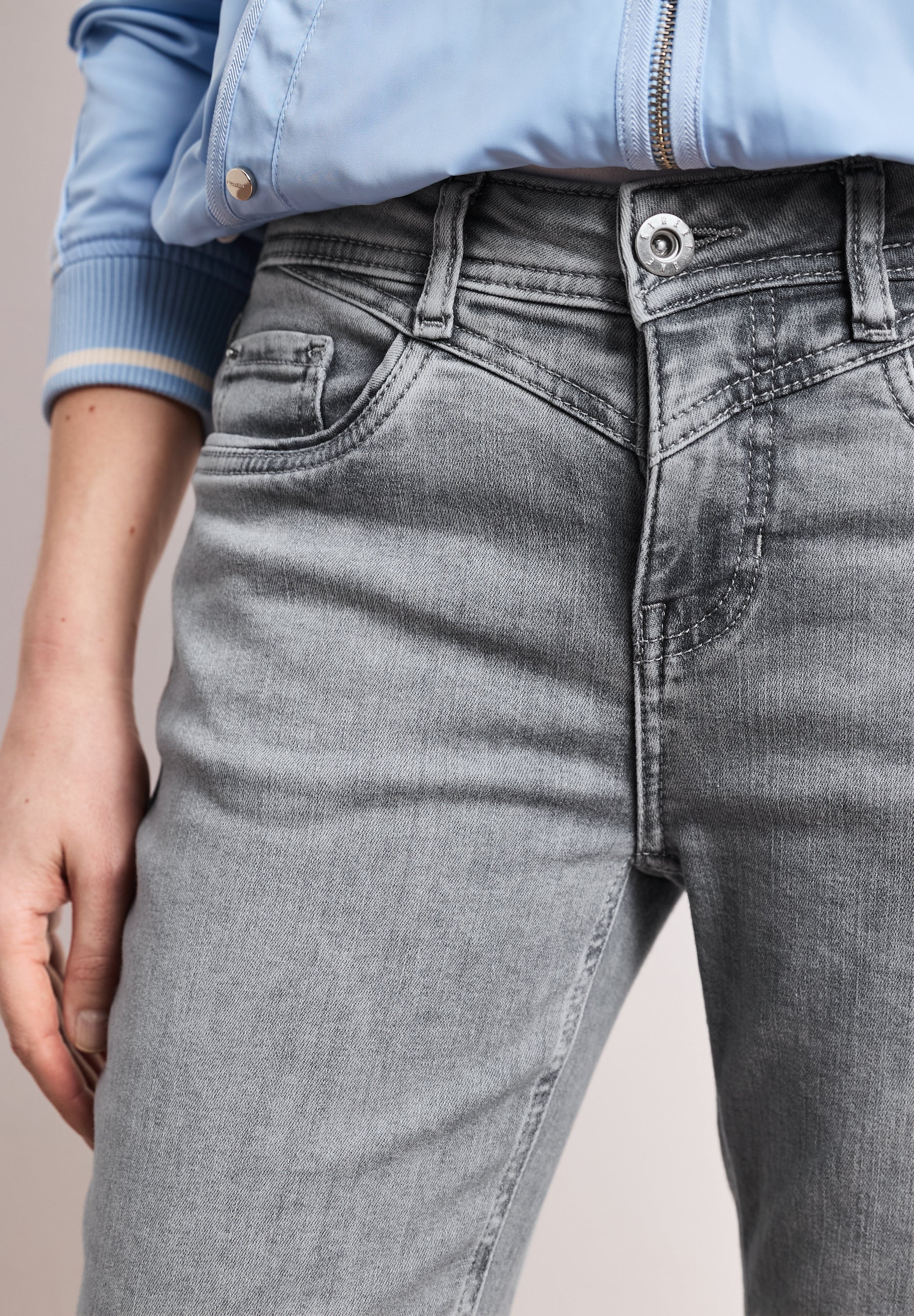 Street One Damen Hosen  Light Gre