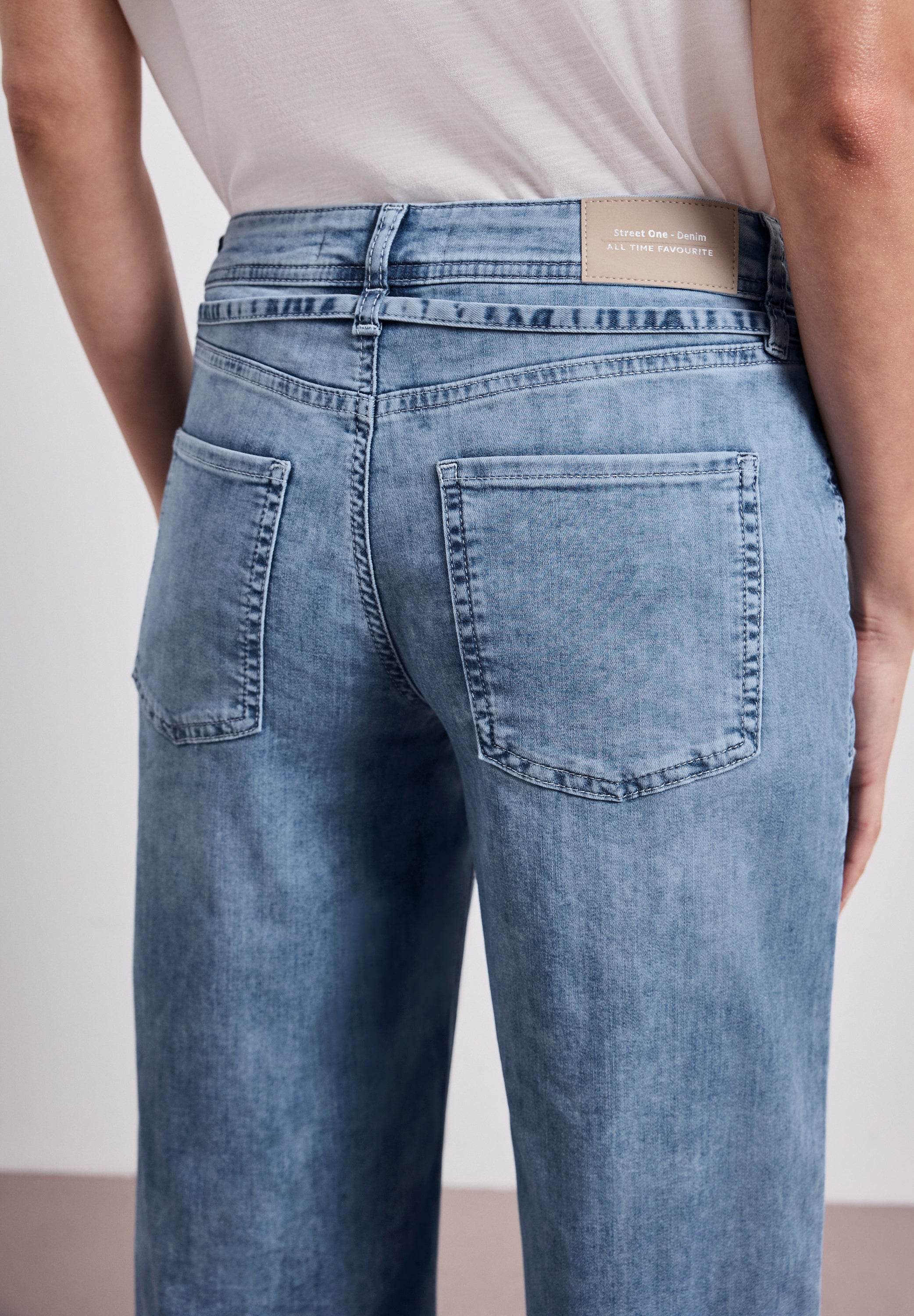 Street One Damen Hosen Mid Blue