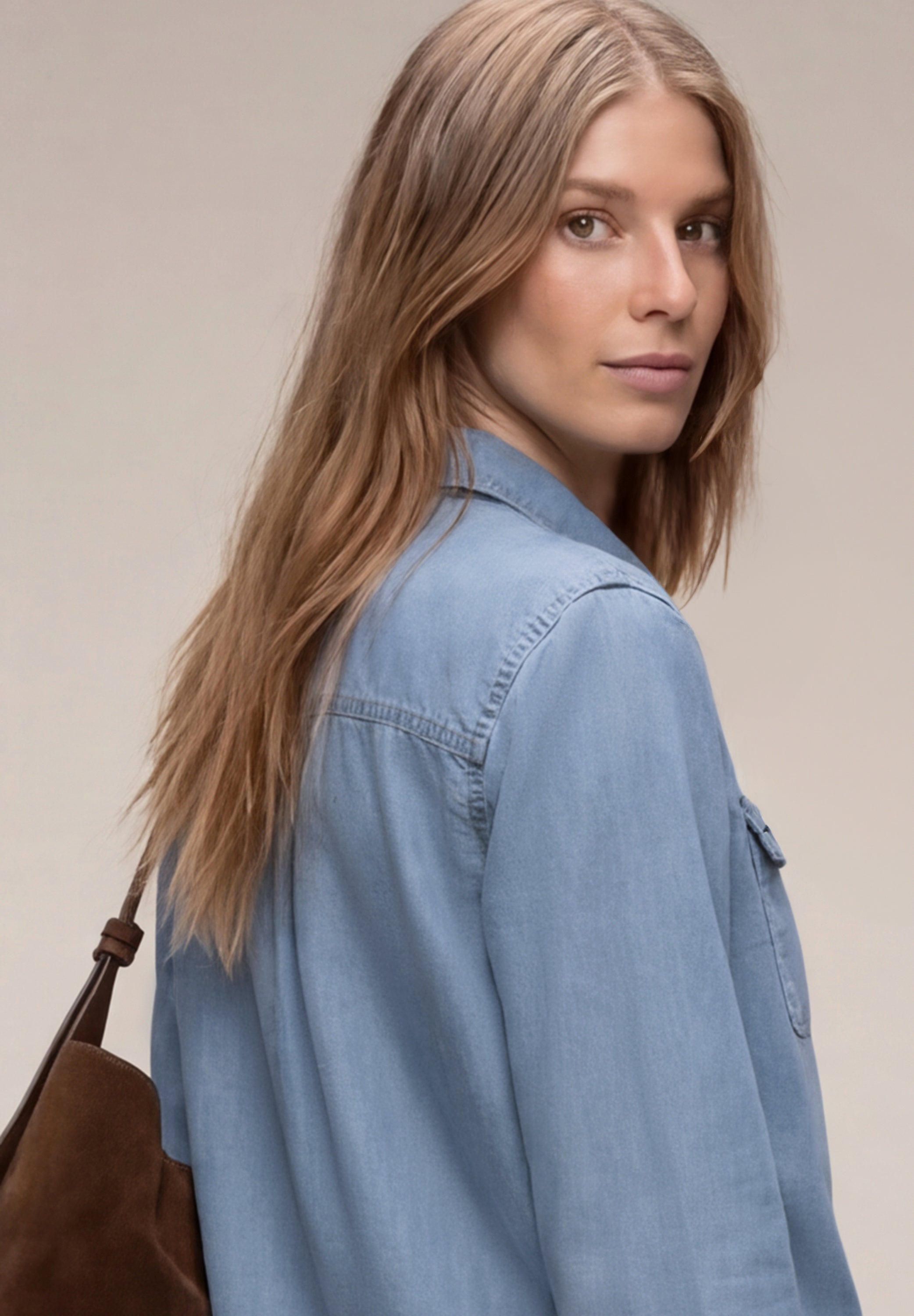 Street One Damen Blusen  Light Blu