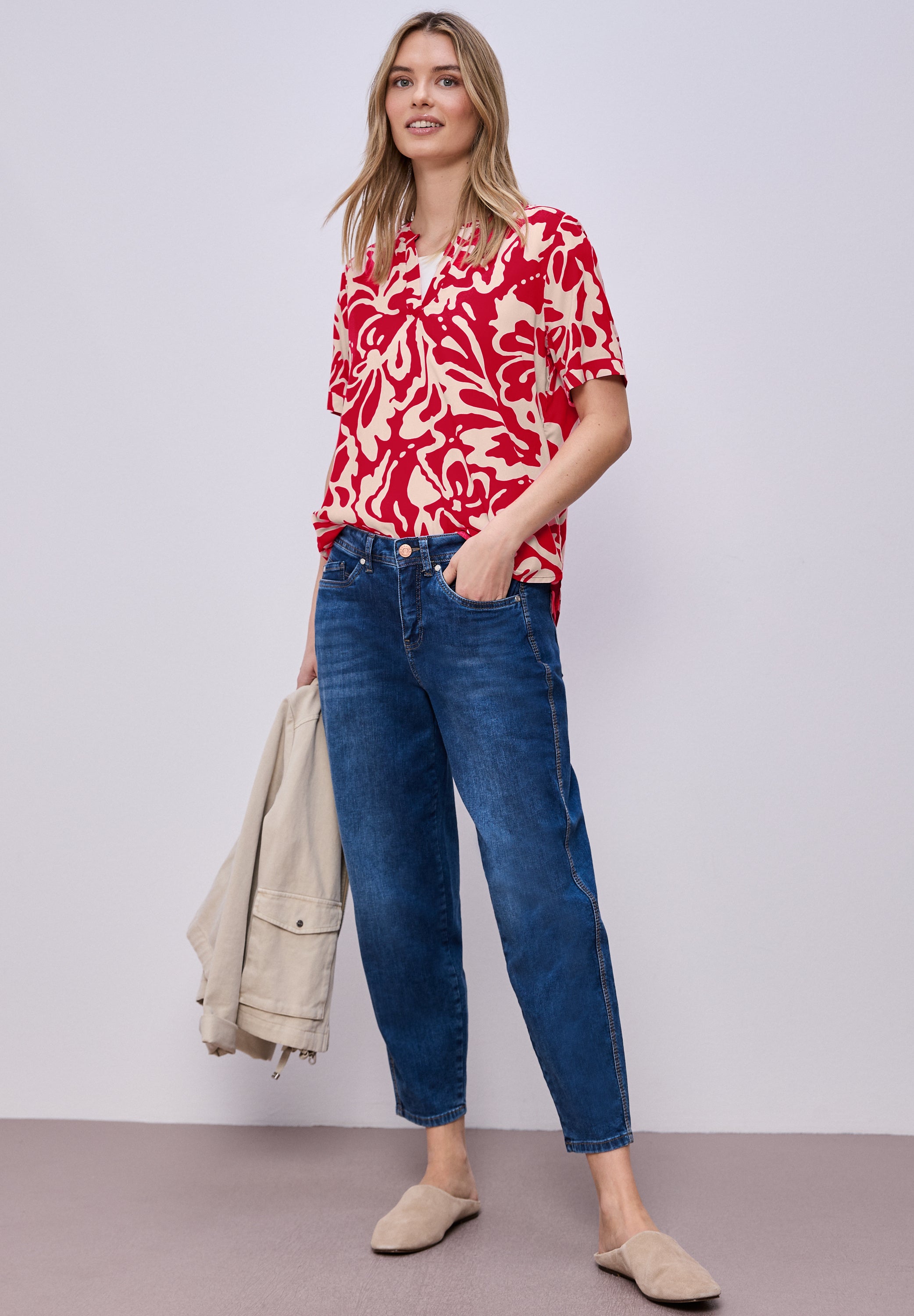 Street One Damen Blusen Salsa Red