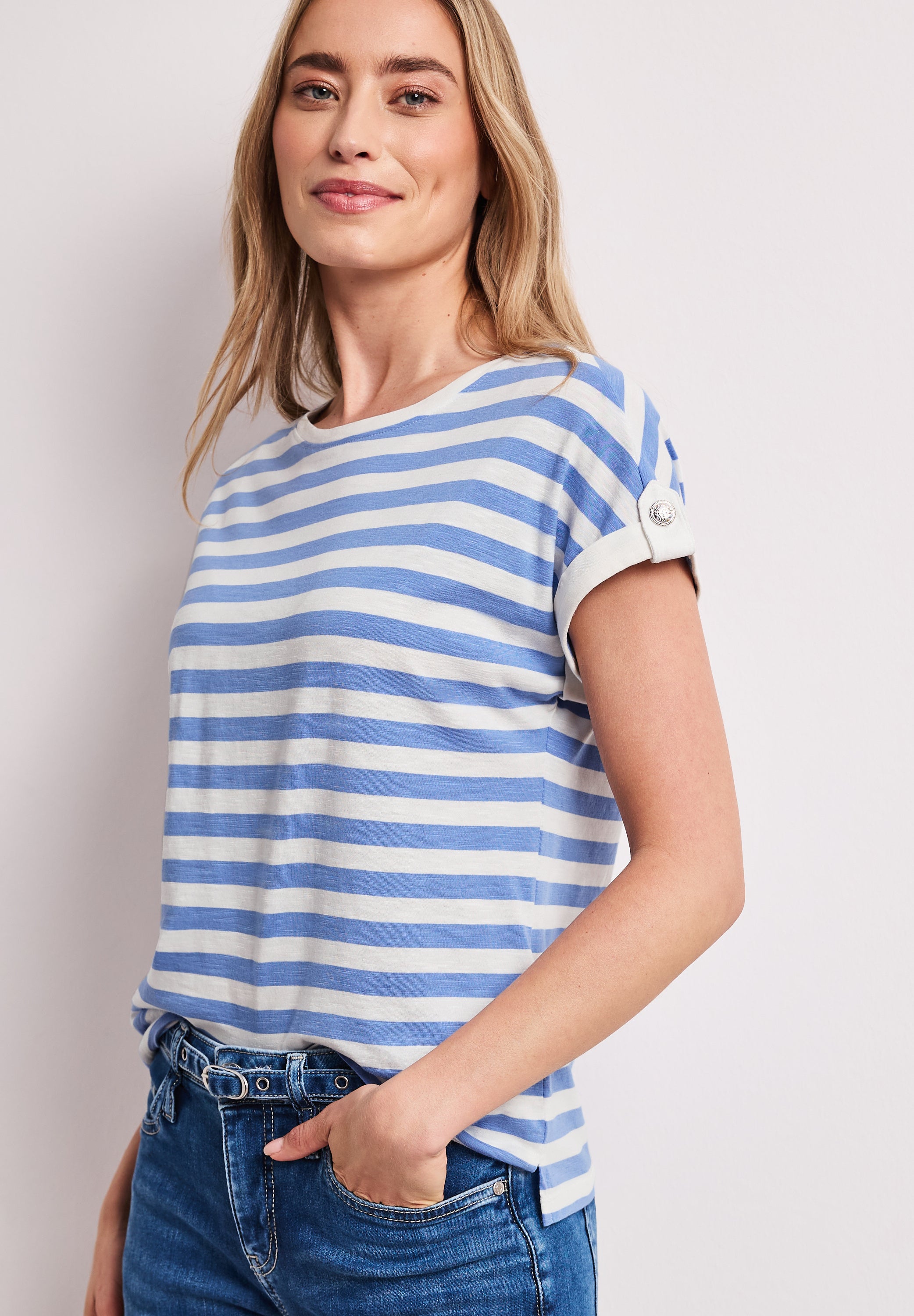 Street One Damen T-Shirts Drift Blu