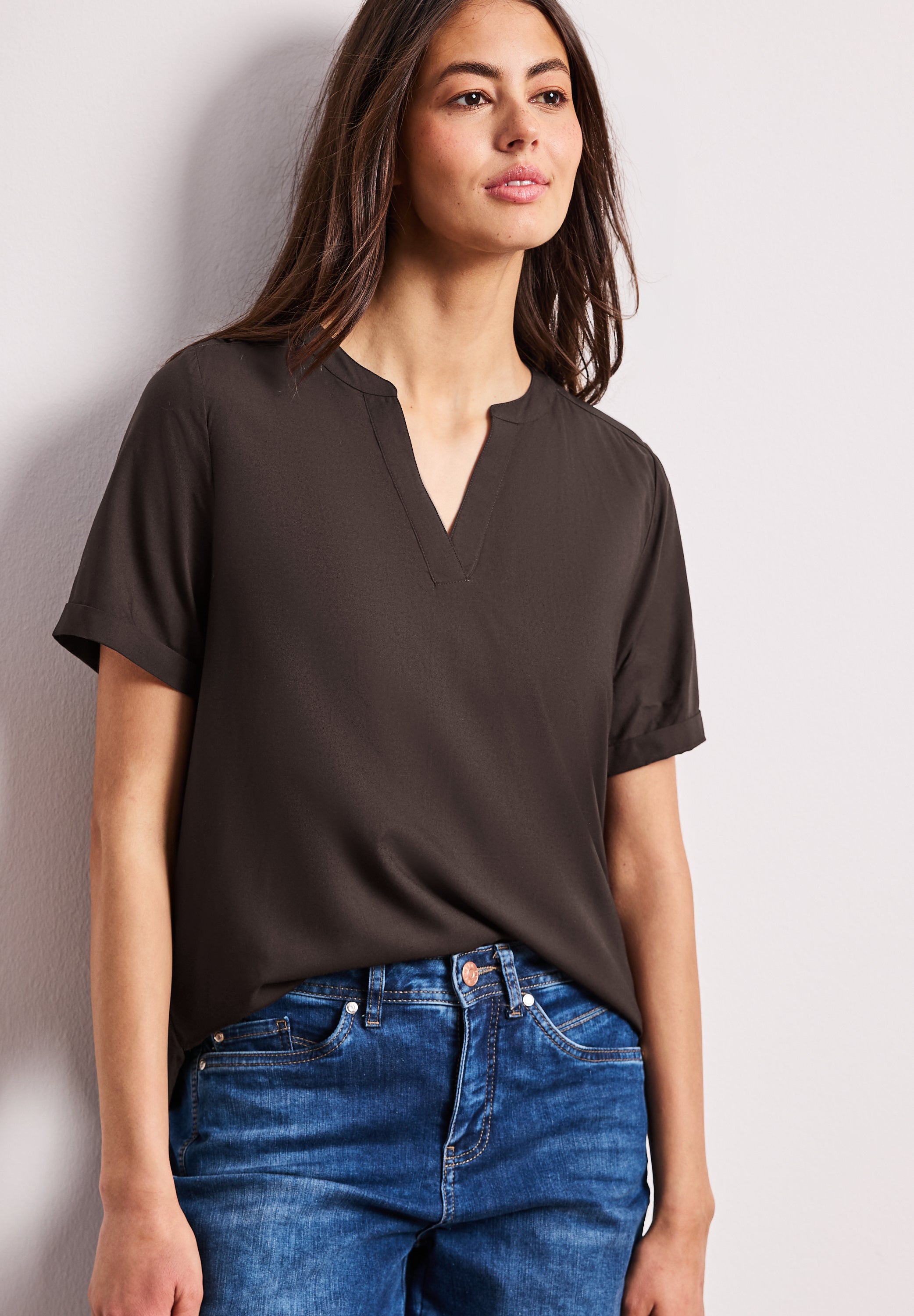 Street One Damen Blusen  Espresso