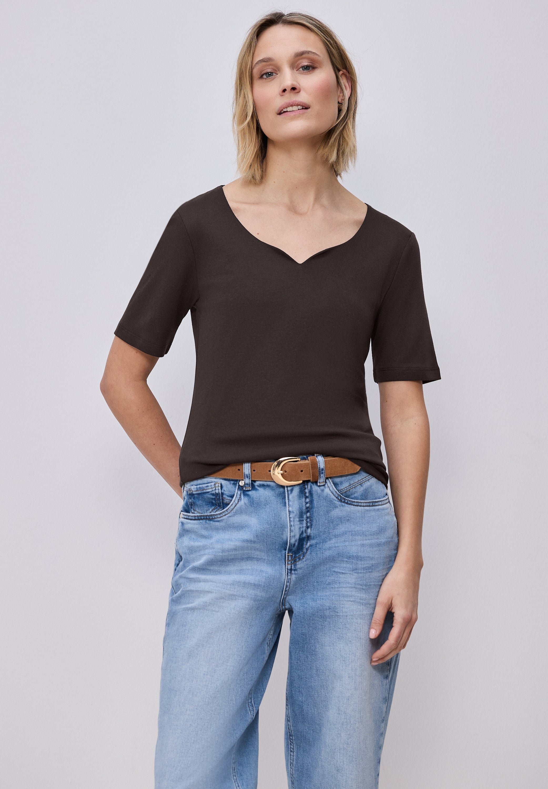Street One Damen T-Shirts  Espresso