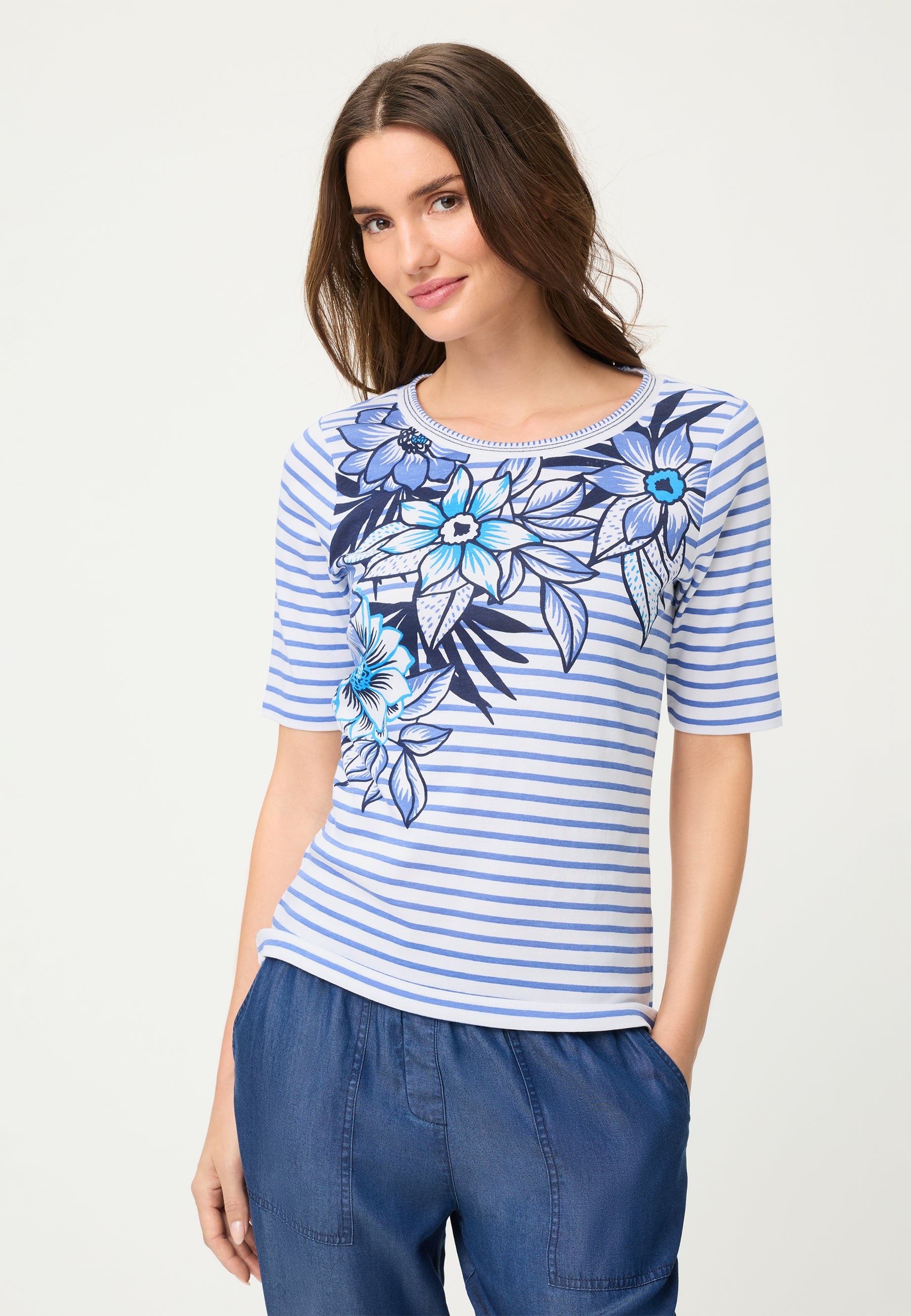 Olsen Damen T-Shirts  Bay Blue