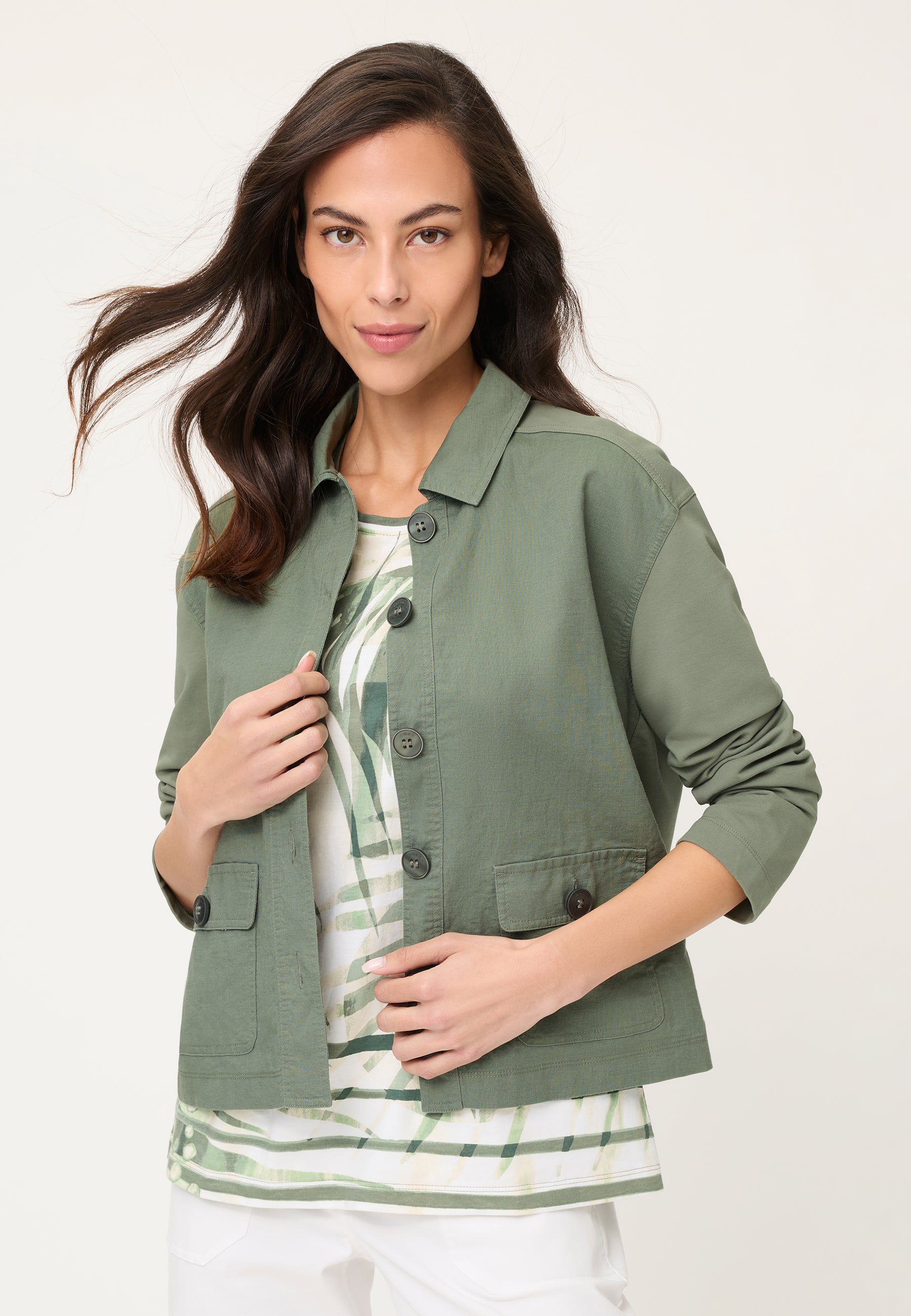 Olsen Damen Sweatshirts  Khaki
