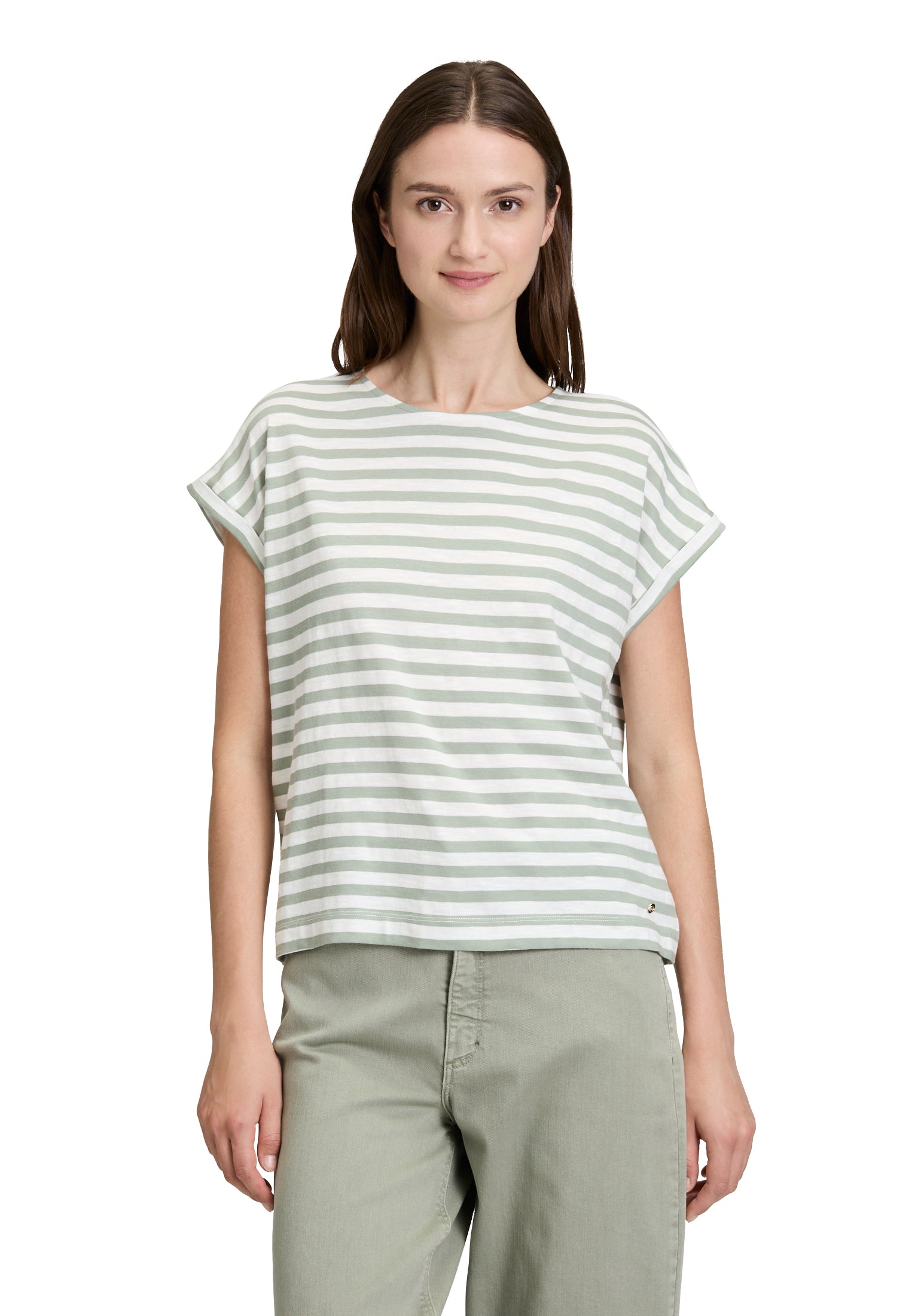 Betty & Co Damen T-Shirts Cream/Green