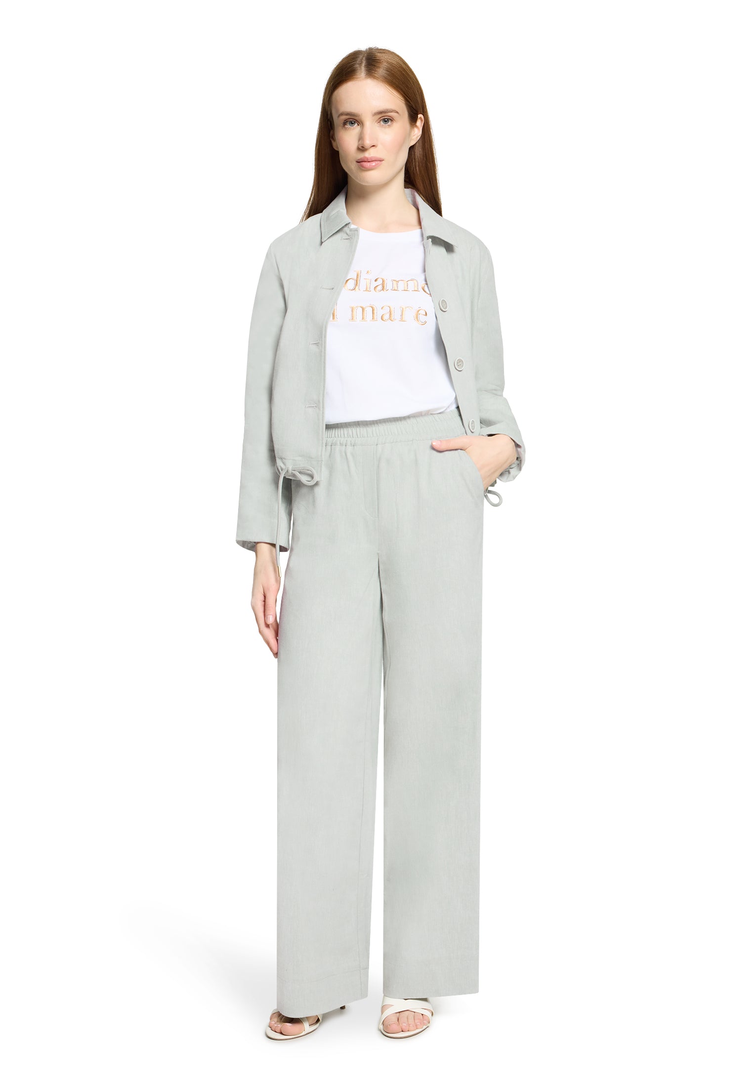 Betty & Co Damen Blazer Green/Cream