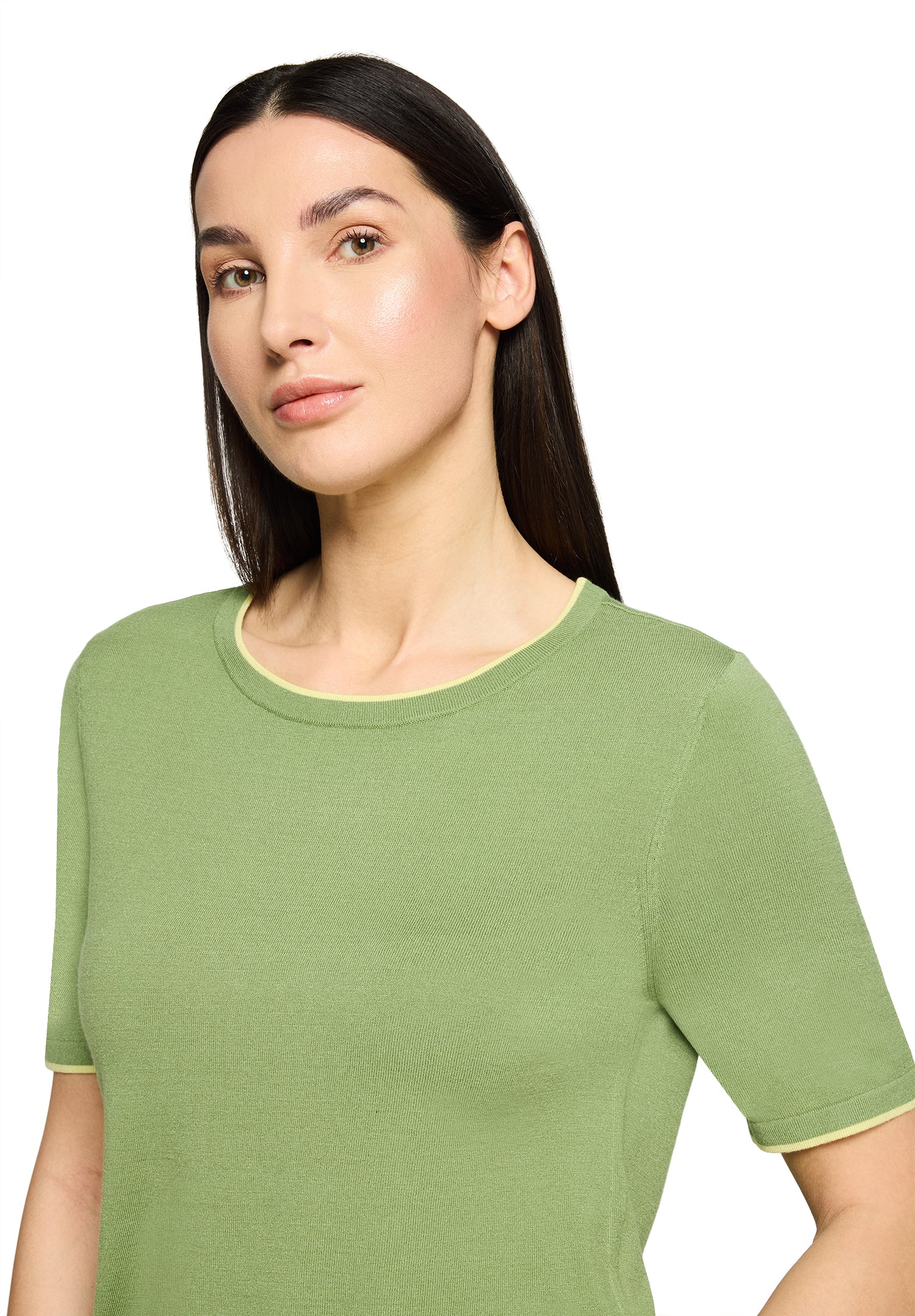 Cartoon Damen Pullover Khaki/Yellow