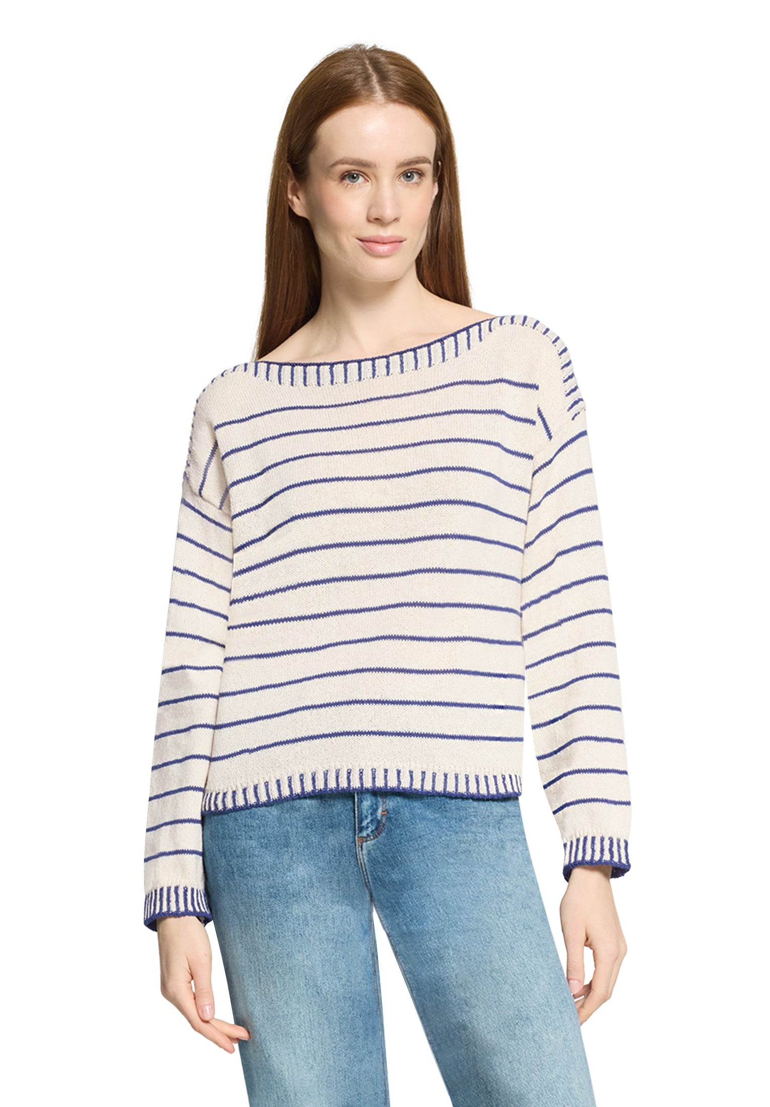 Cartoon Damen Pullover Dark Blue/Cream