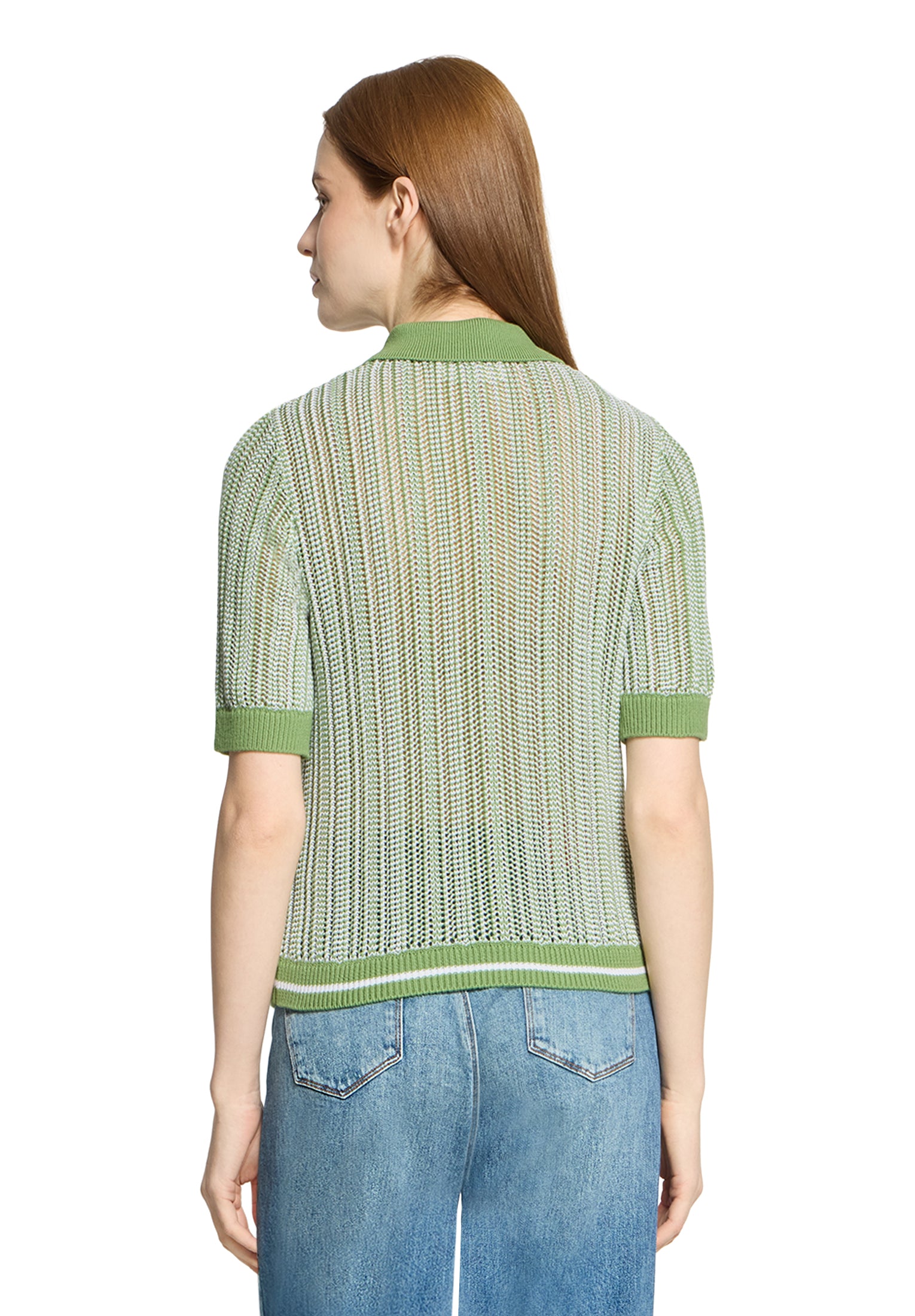 Cartoon Damen Pullover Khaki/White
