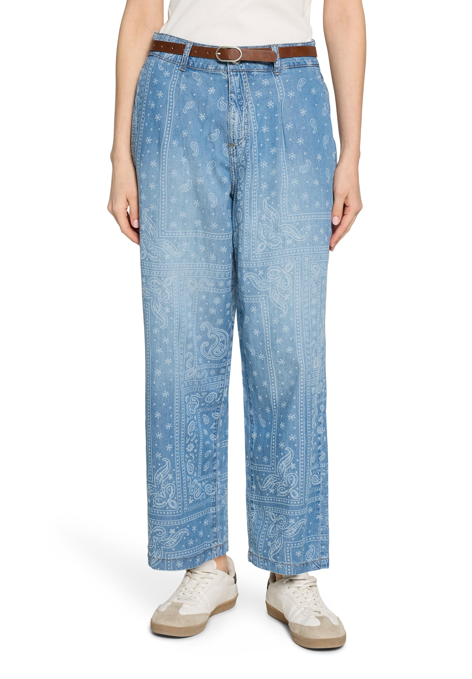 Cartoon Damen Hosen Middle Blue Den