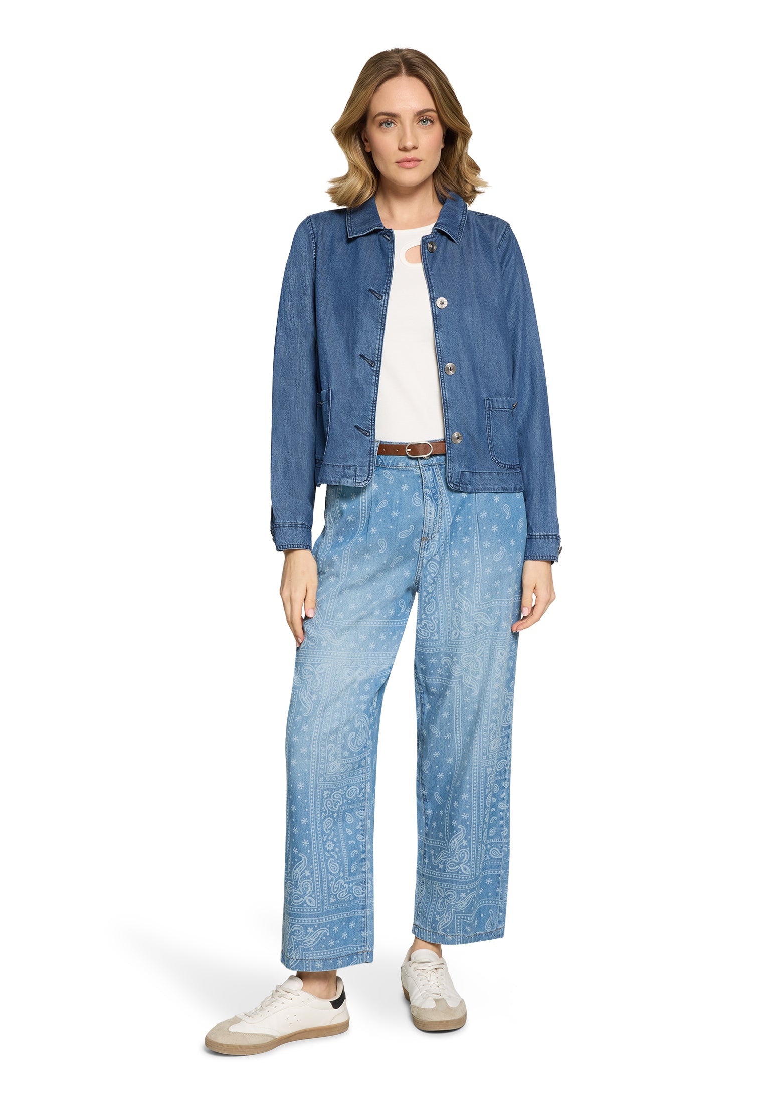 Cartoon Damen Hosen Middle Blue Den