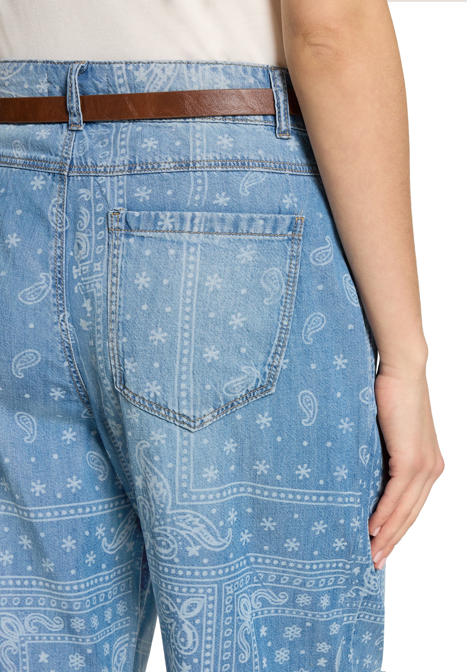Cartoon Damen Hosen Middle Blue Den