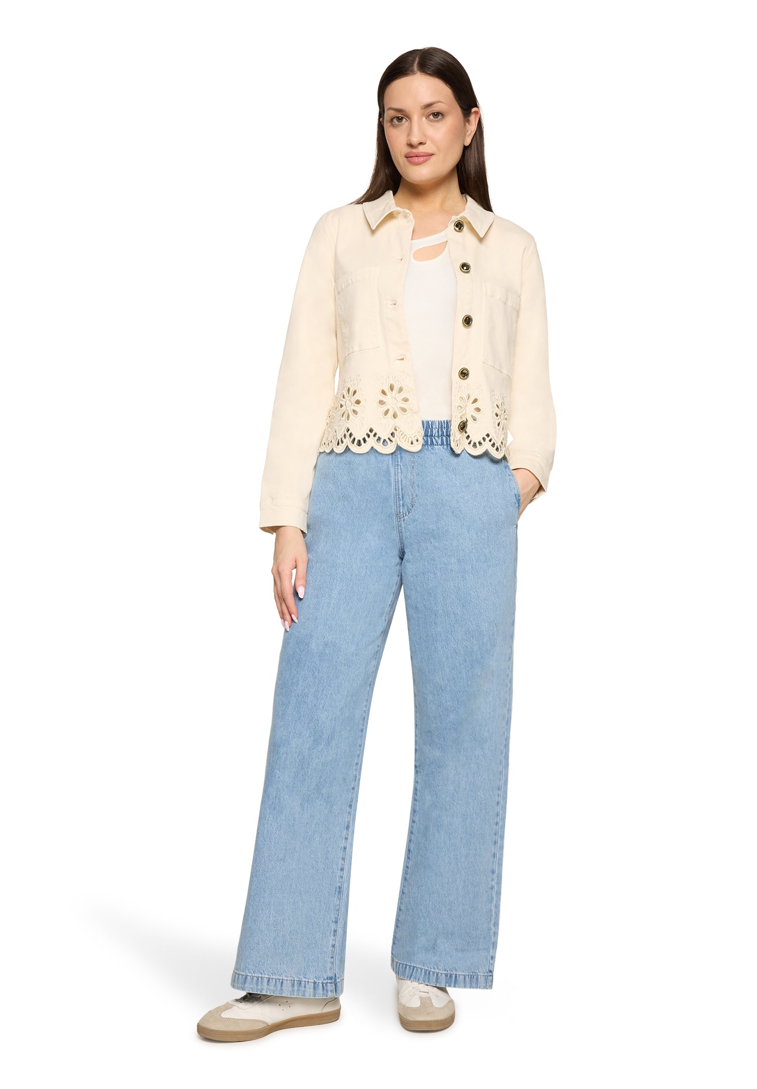 Cartoon Damen Jeans Middle Blue Den