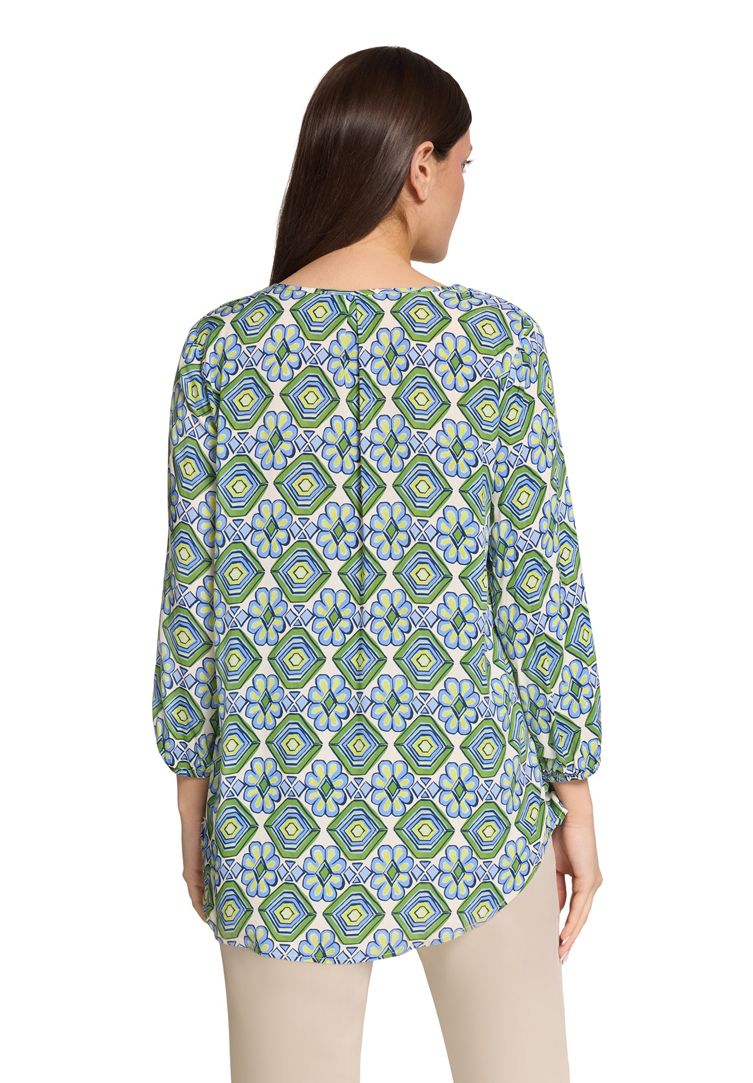 Cartoon Damen Blusen Green/Blue