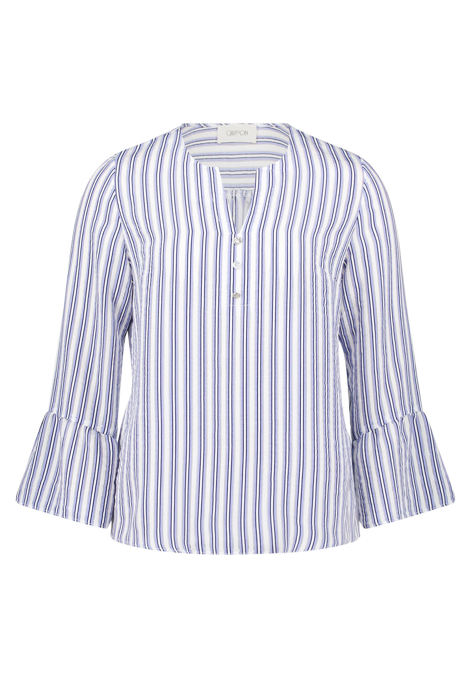 Cartoon Damen Blusen White/Blue